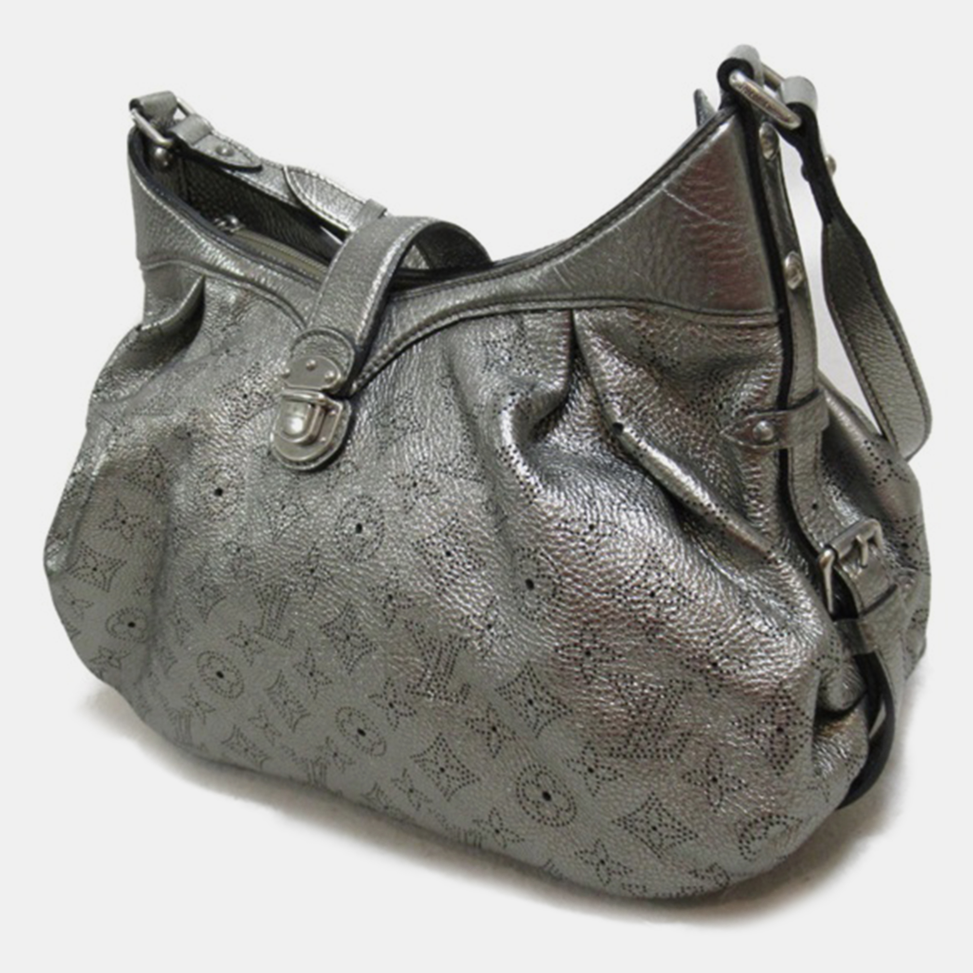 Louis Vuitton Silver Monogram Mahina Silver XS Bag