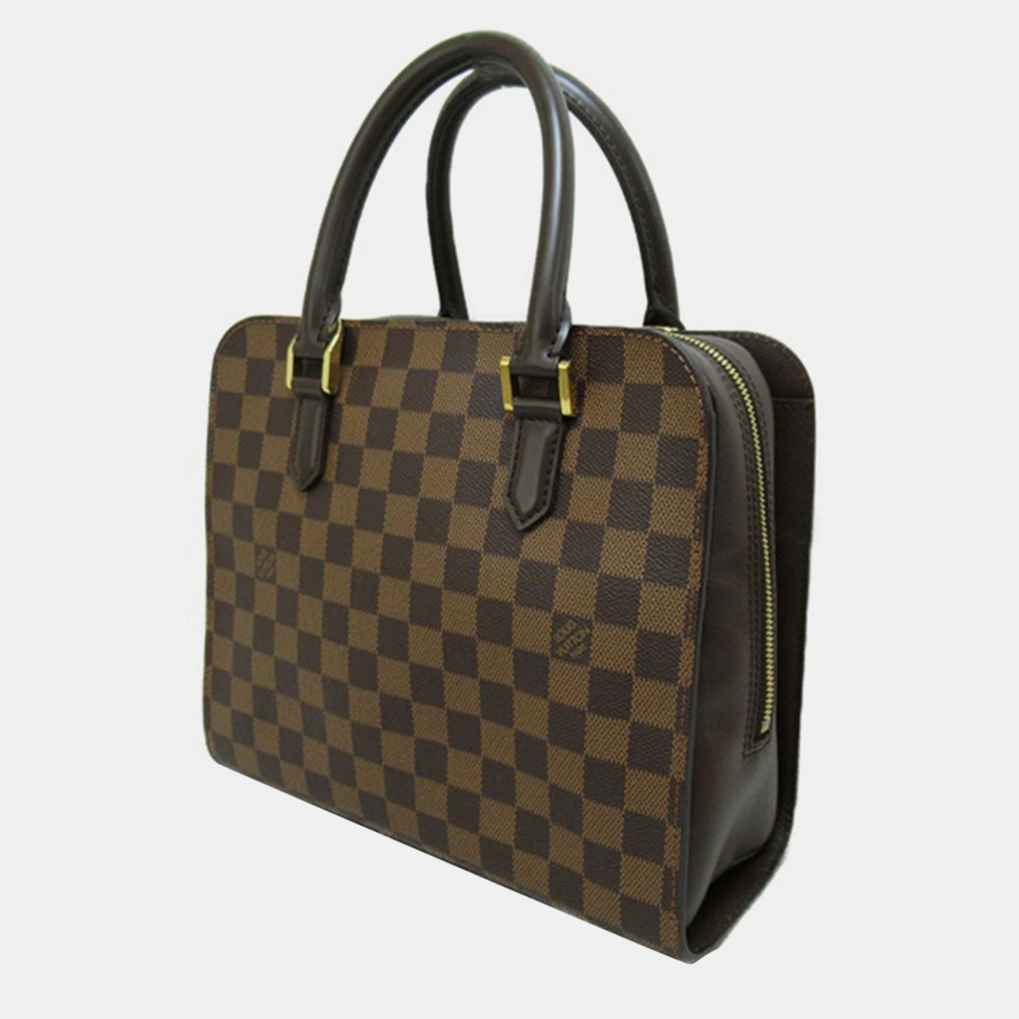 Louis Vuitton Brown Canvas Damier Ebene Triana Bag