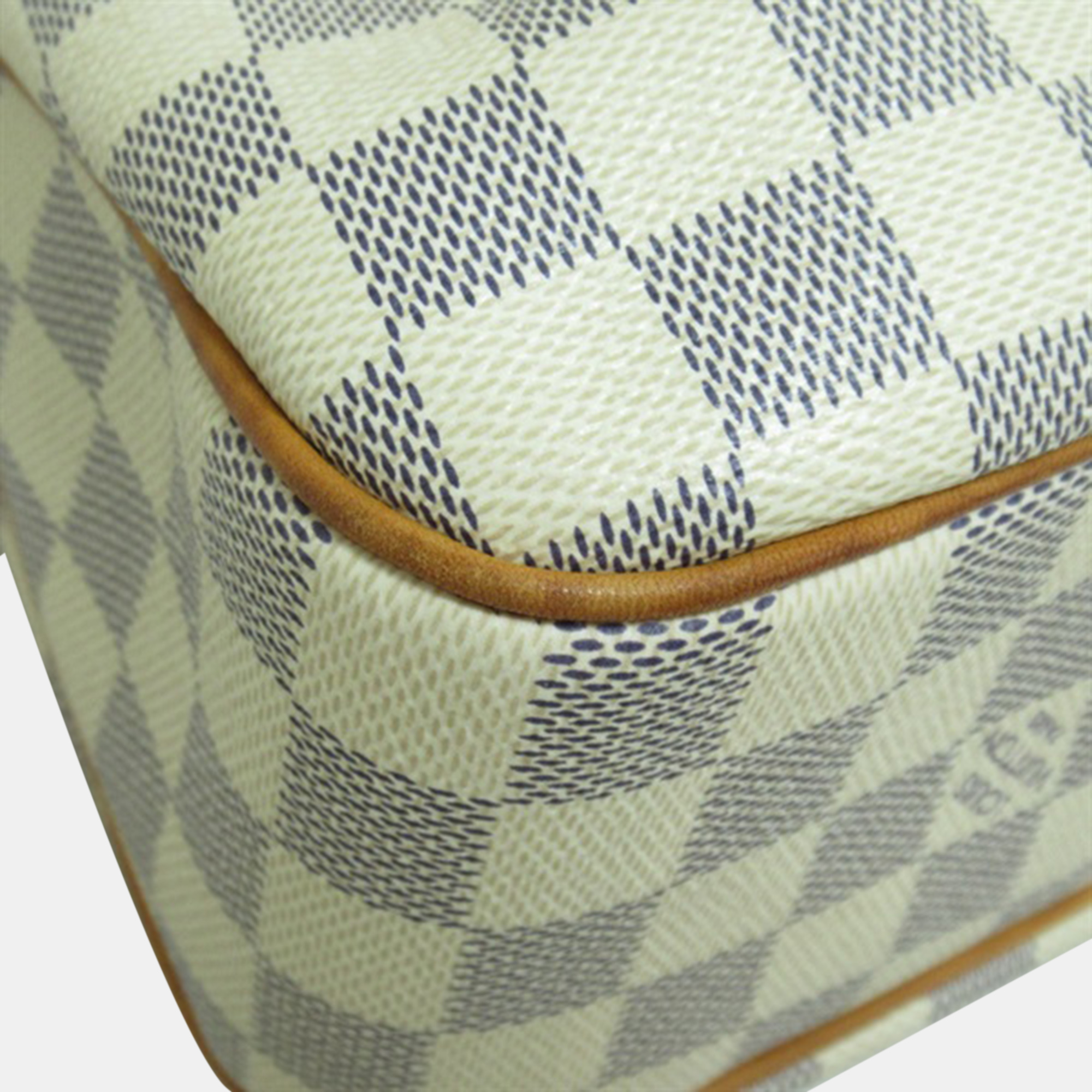 Louis Vuitton White Canvas Damier Azur Siracusa PM Bag