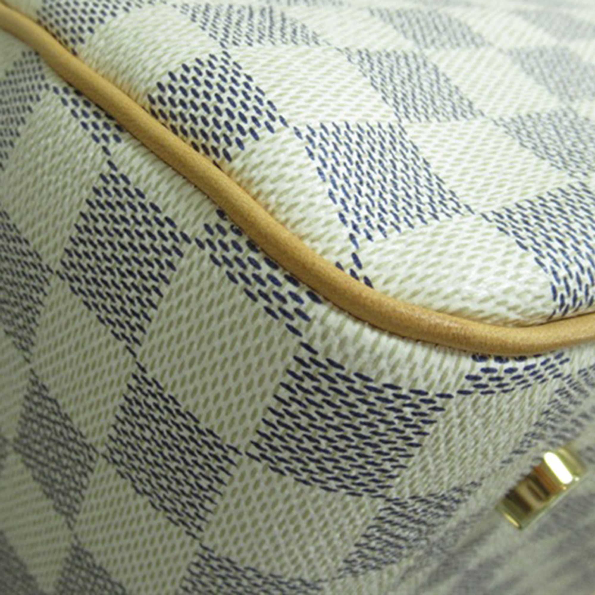Louis Vuitton White Damier Azur Canvas Figheri GM Bag