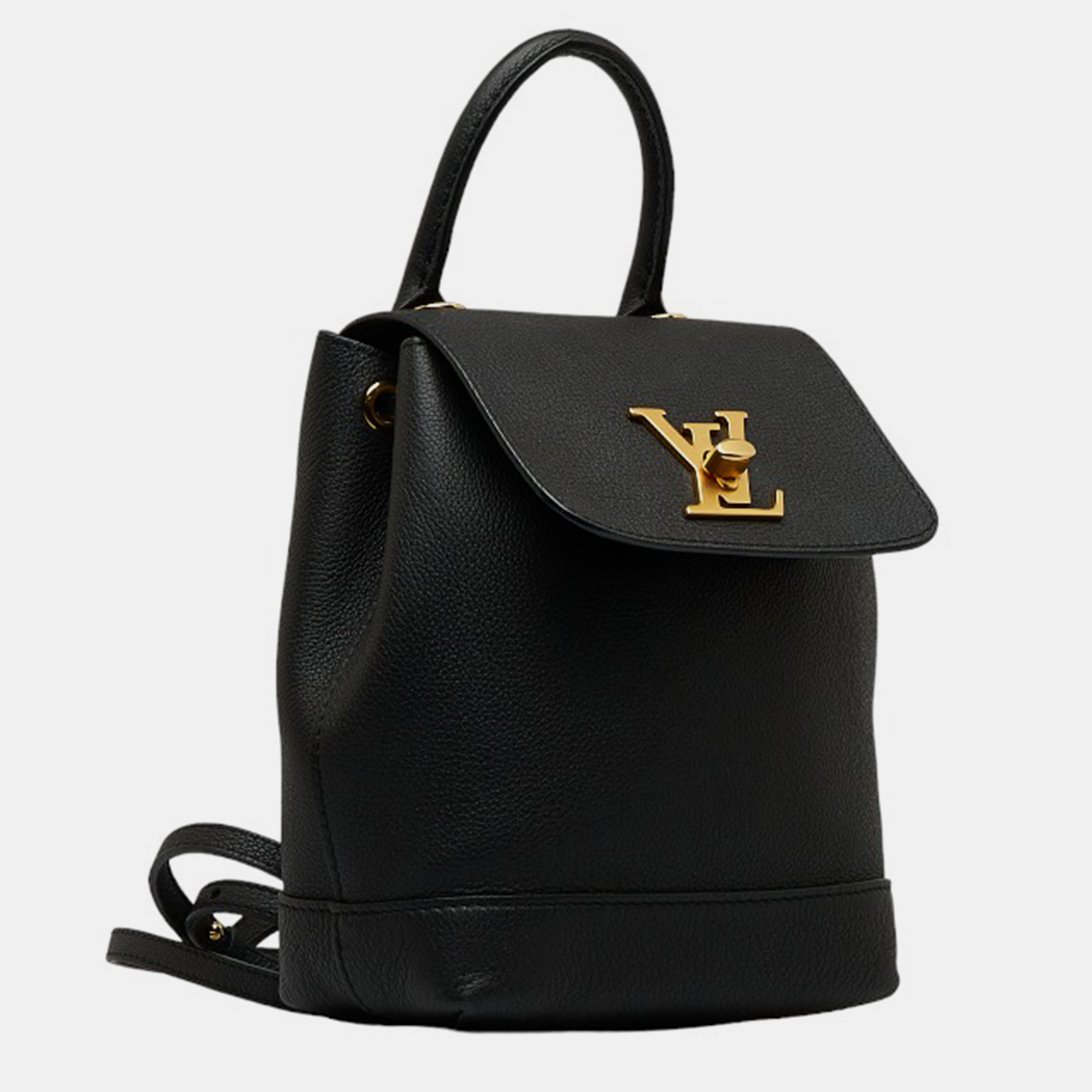 Louis Vuitton Black Leather Lockme Backpack