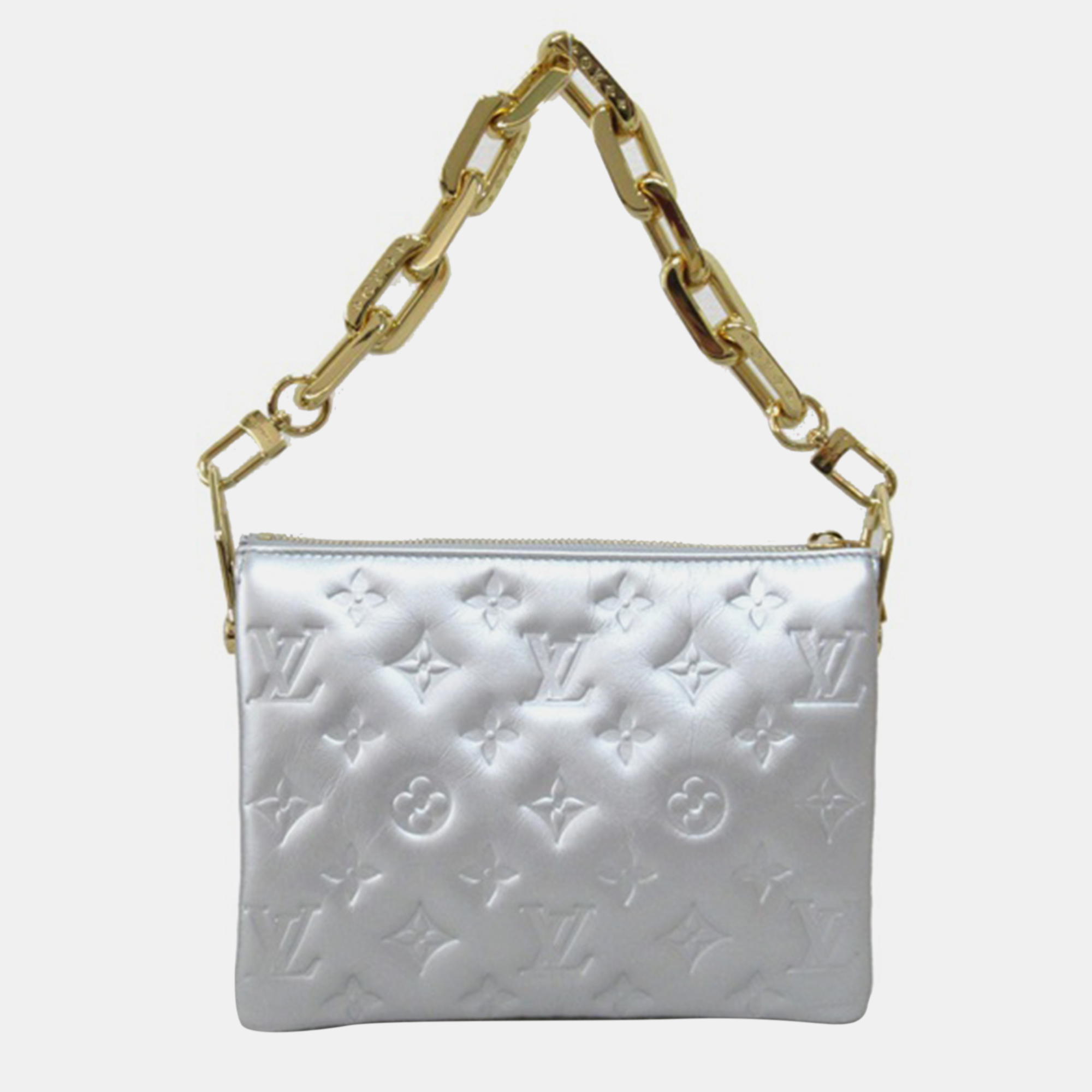 Louis Vuitton Silver Monogram Embossed Coussin BB