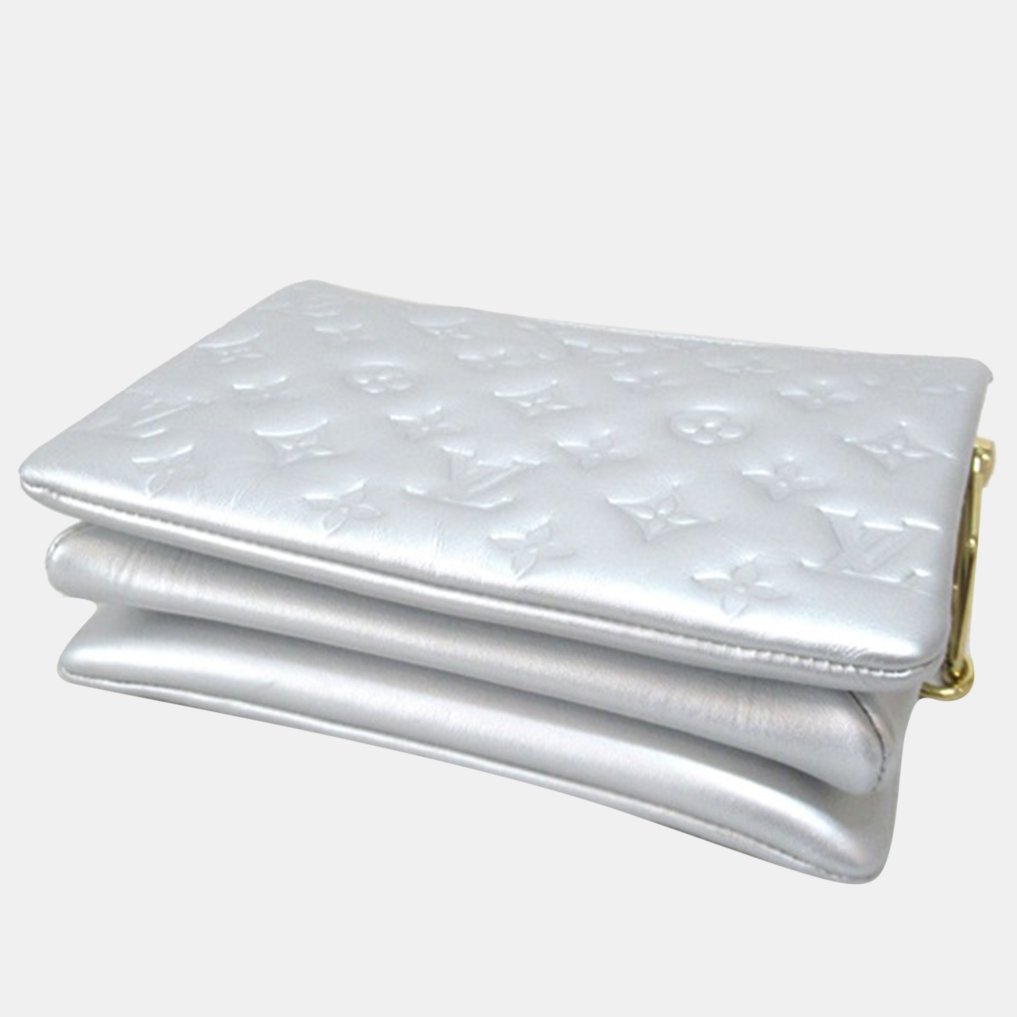 Louis Vuitton Silver Monogram Embossed Coussin BB
