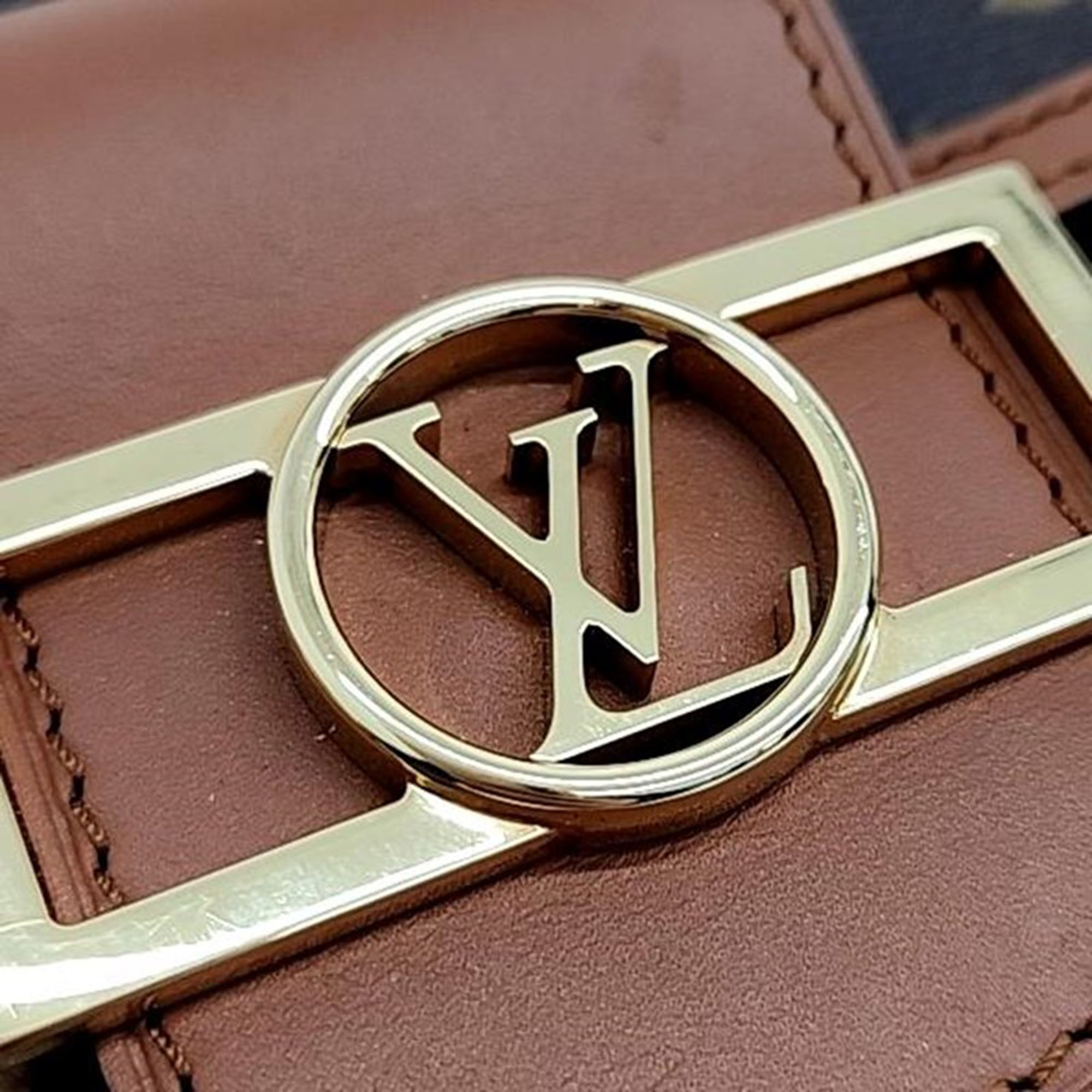 Louis Vuitton Canvas Leather Brown Mini Duffle