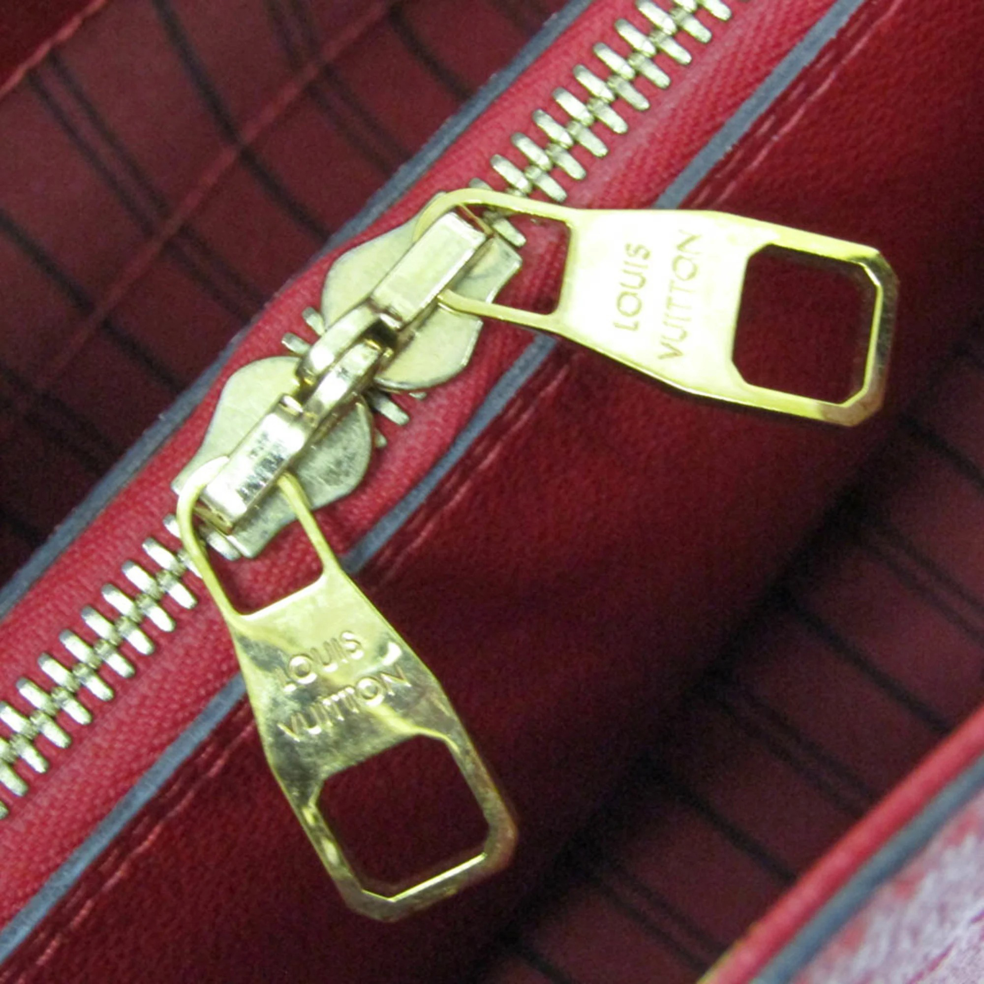 Louis Vuitton Red Monogram Empreinte Leather Montaigne MM Satchel