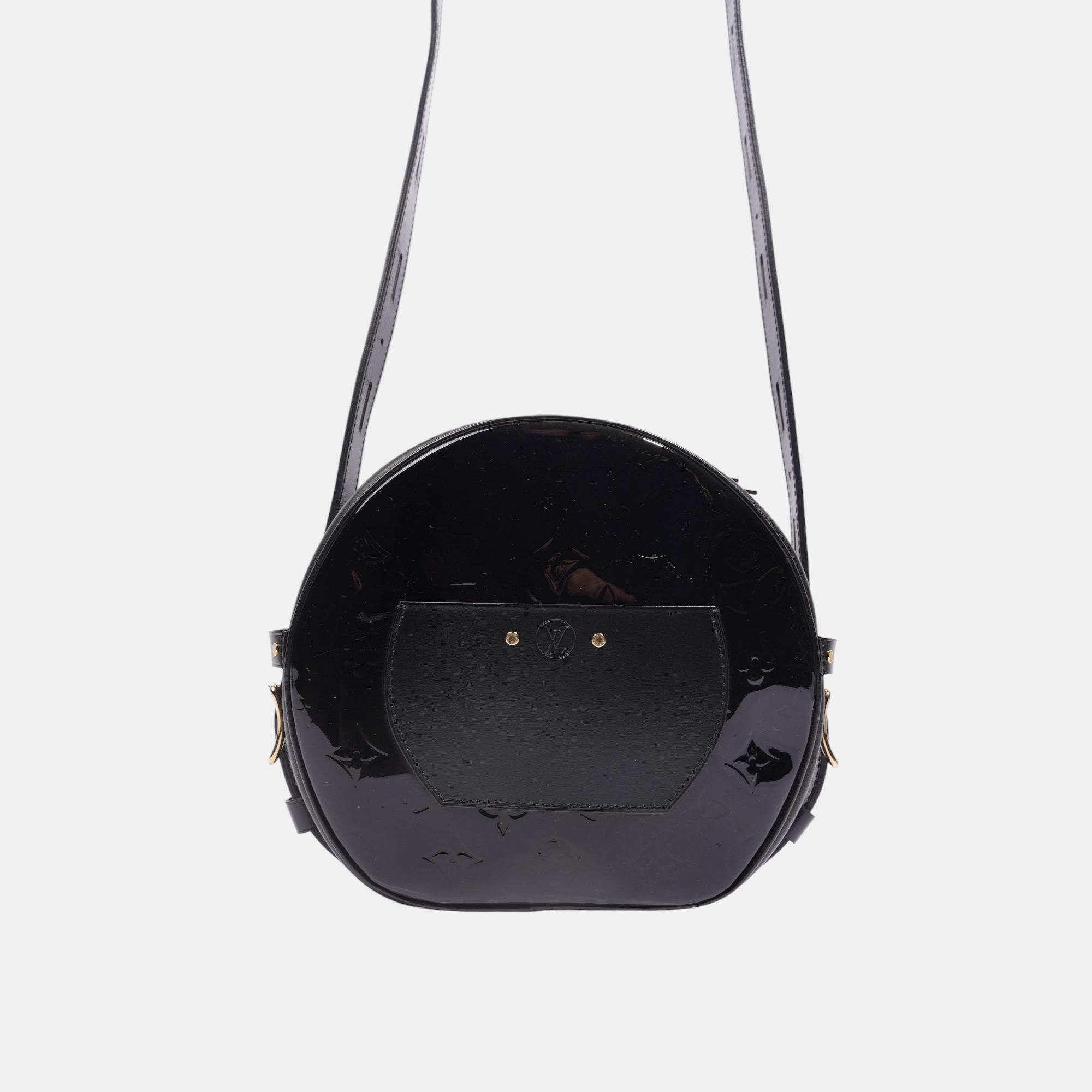 Louis Vuitton Boite Chapeau Souple Bag Black Vernis Leather