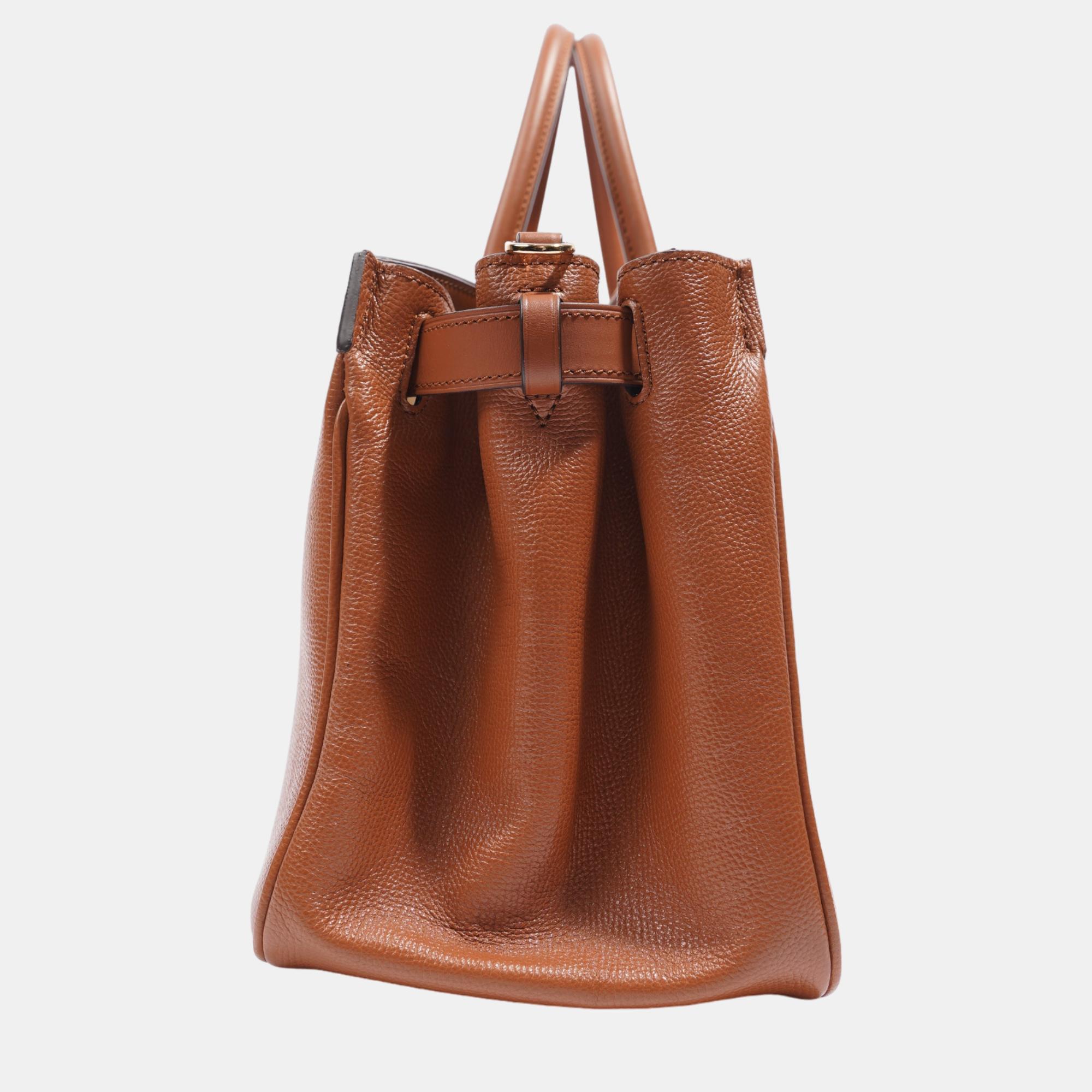 Louis Vuitton All Set Bag Brown Leather