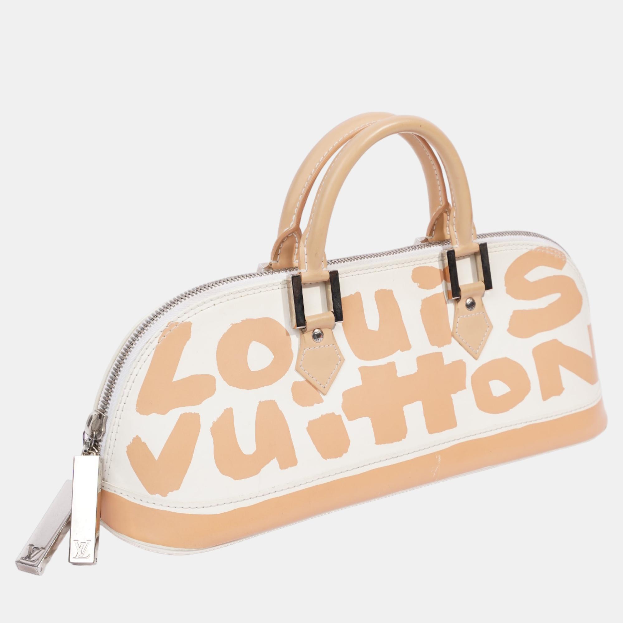 Louis Vuitton Alma Long Stephen Sprouse White / Nude Coated Canvas