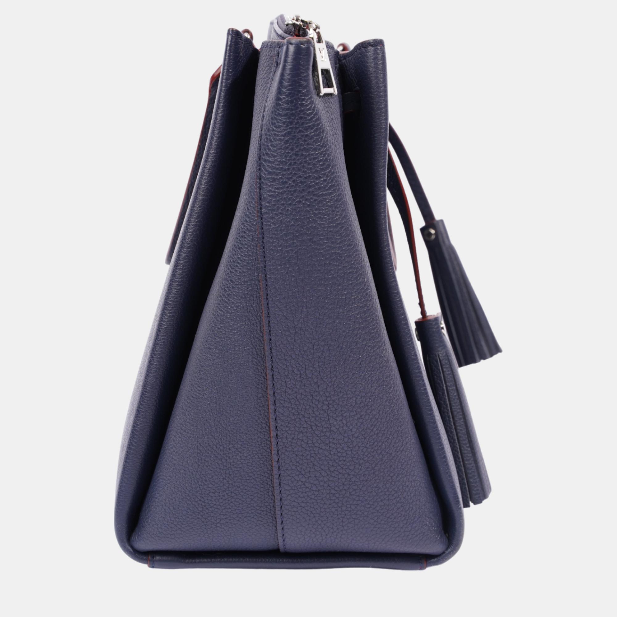 Louis Vuitton Lockme Tote Bag Blue Leather