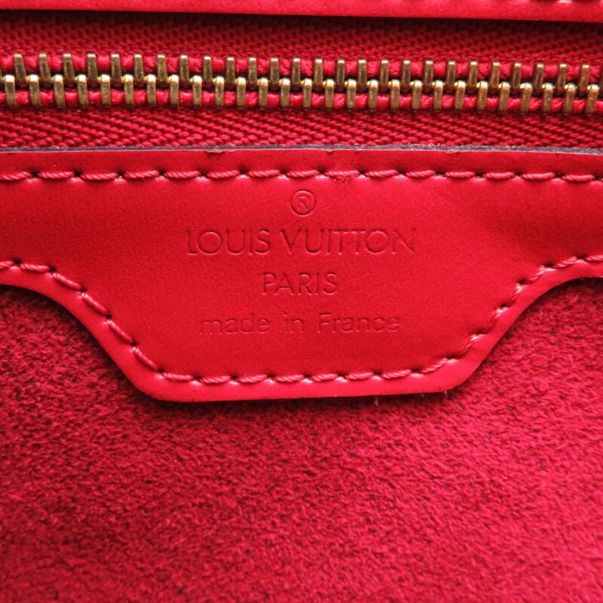 Louis Vuitton Red Epi Leather Lussac Tote Bag