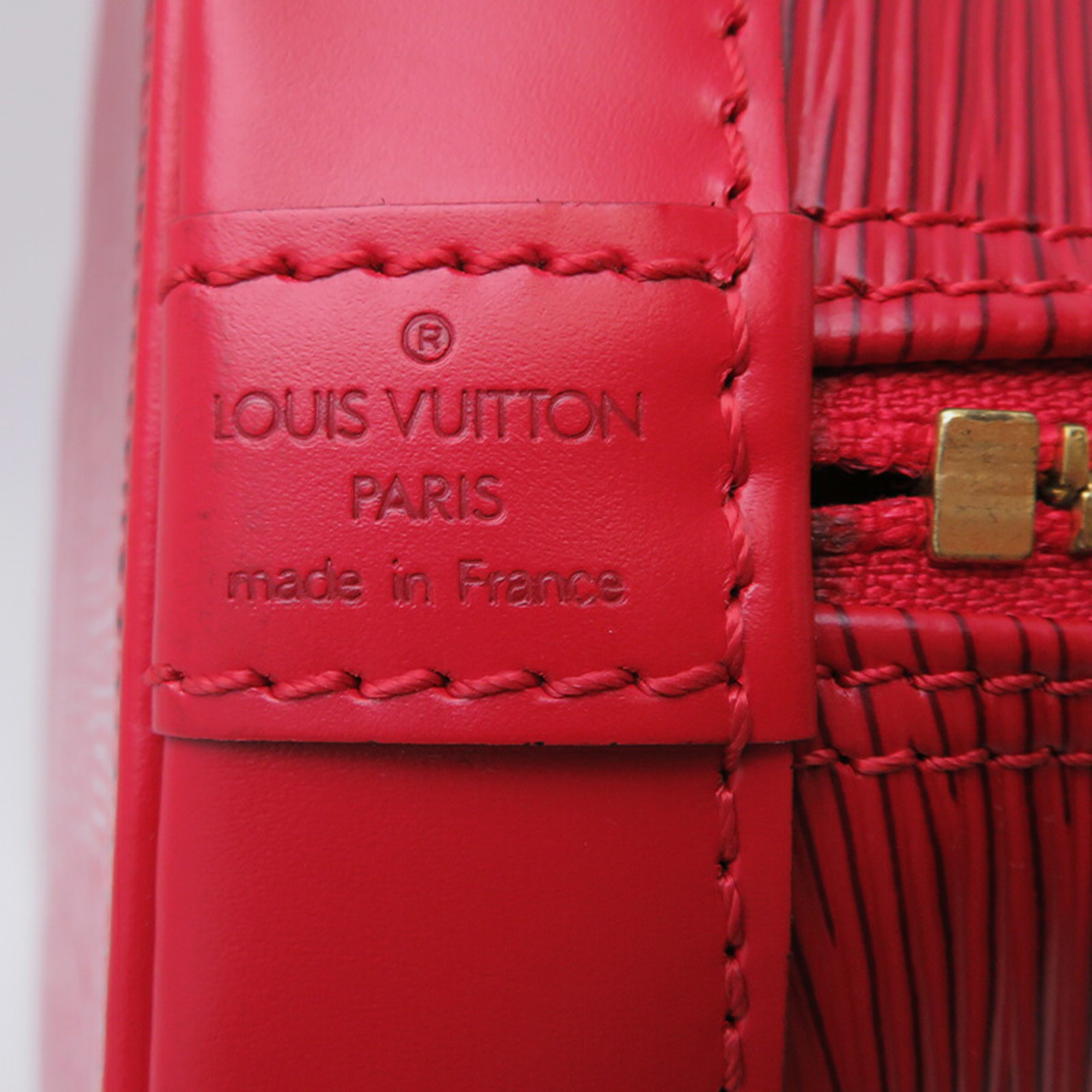 Louis Vuitton Red Epi Leather Alma PM Satchel