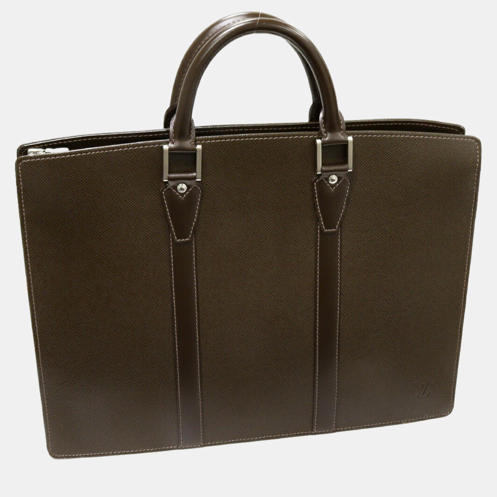 Louis Vuitton  Leather Taiga Porte Document Rosen Bag Business Bag