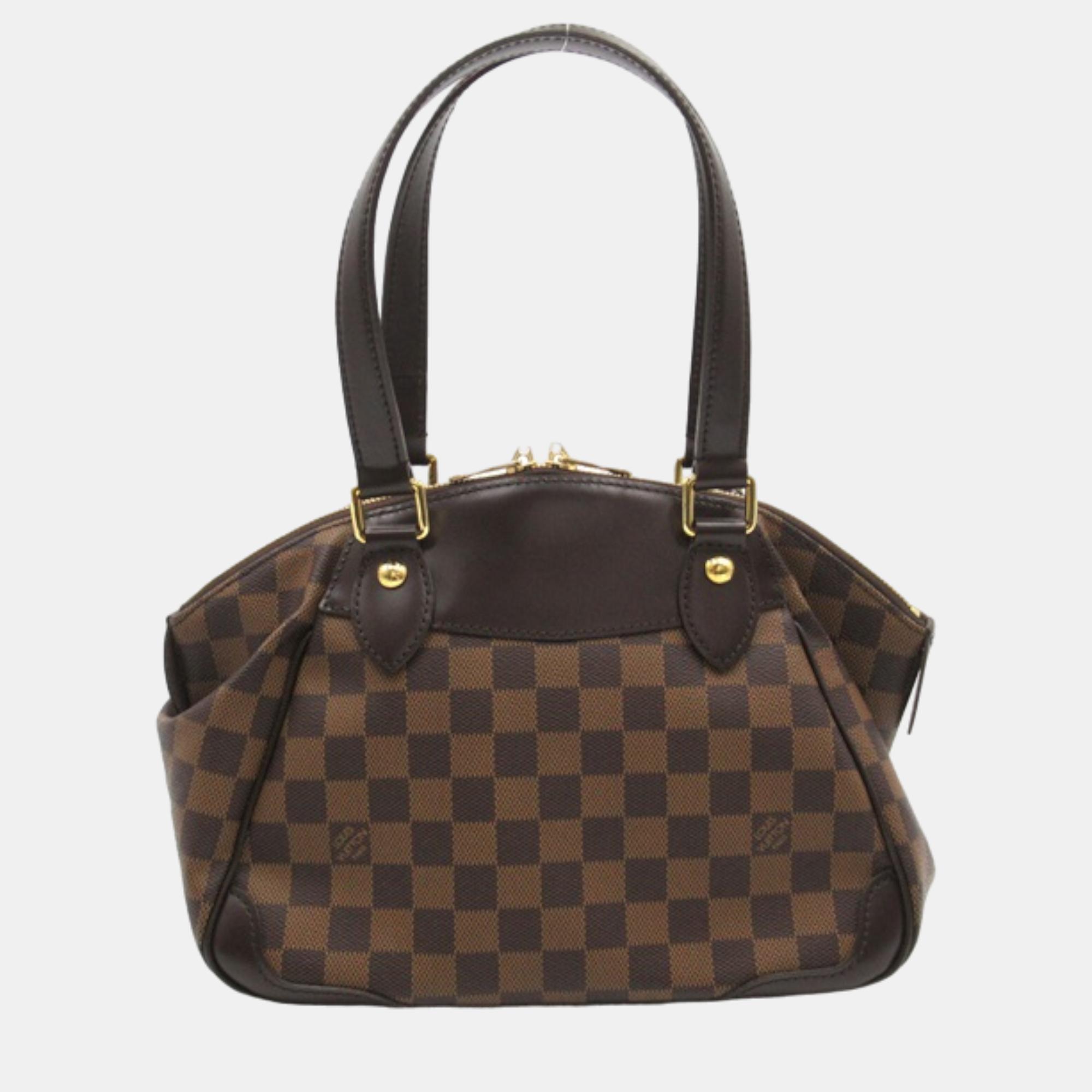Louis Vuitton Brown Canvas Damier Ebene Verona PM  Shoulder Bag