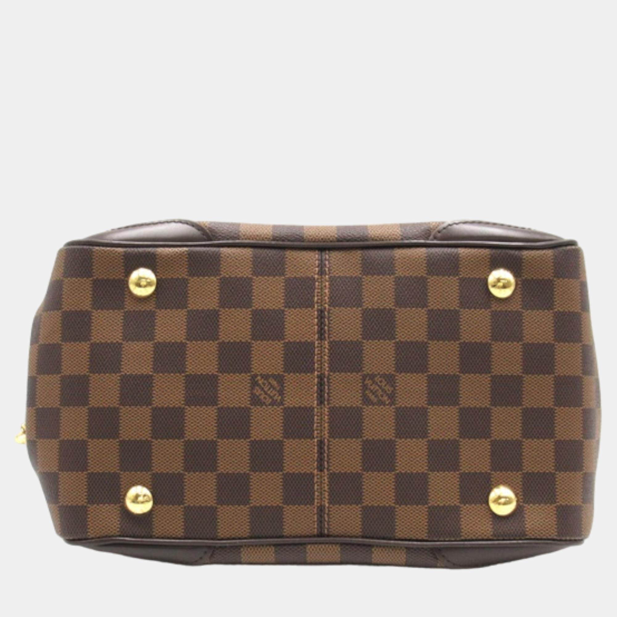 Louis Vuitton Brown Canvas Damier Ebene Verona PM  Shoulder Bag