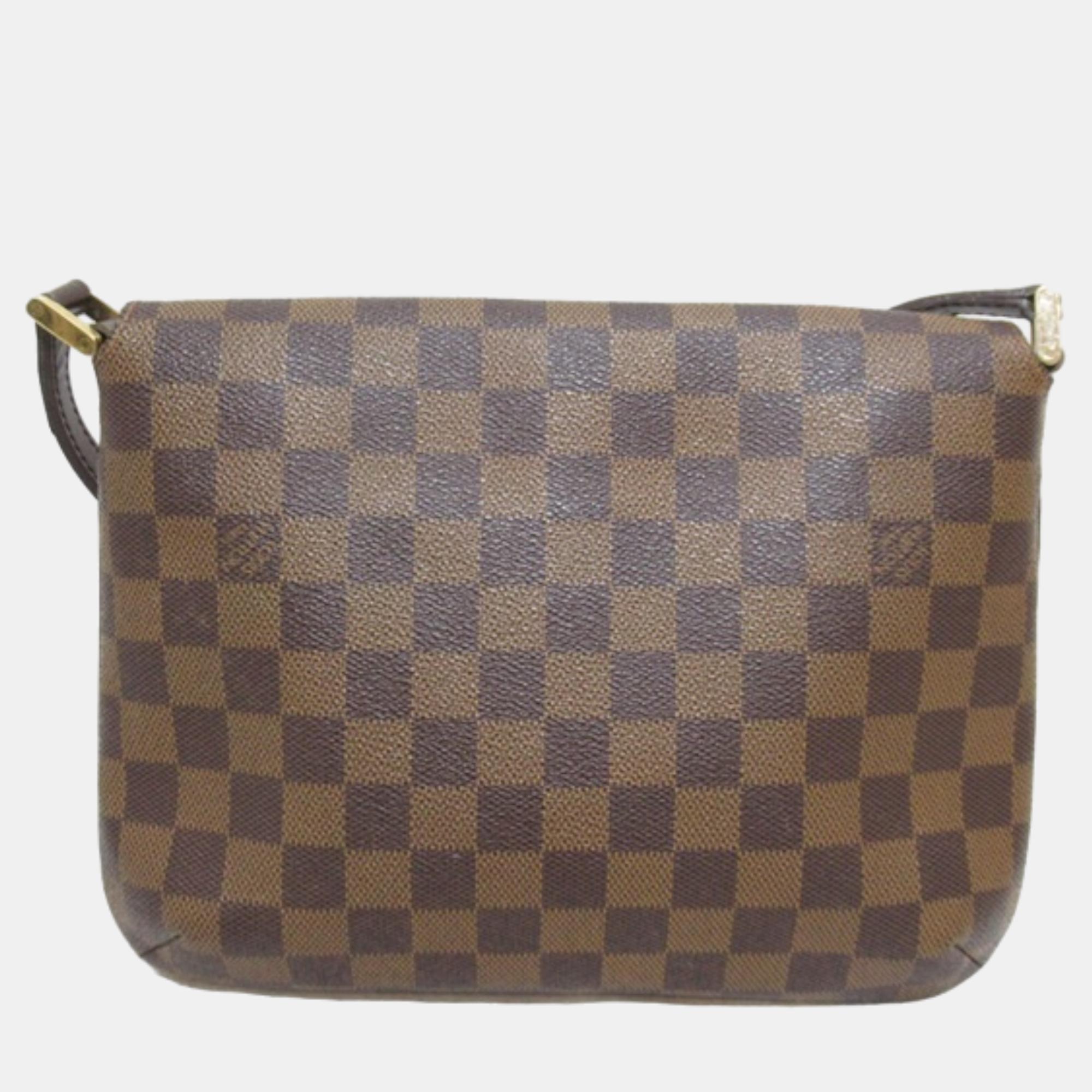 Louis Vuitton Brown Damier Ebene Musette Tango Short Strap Shoulder Bag