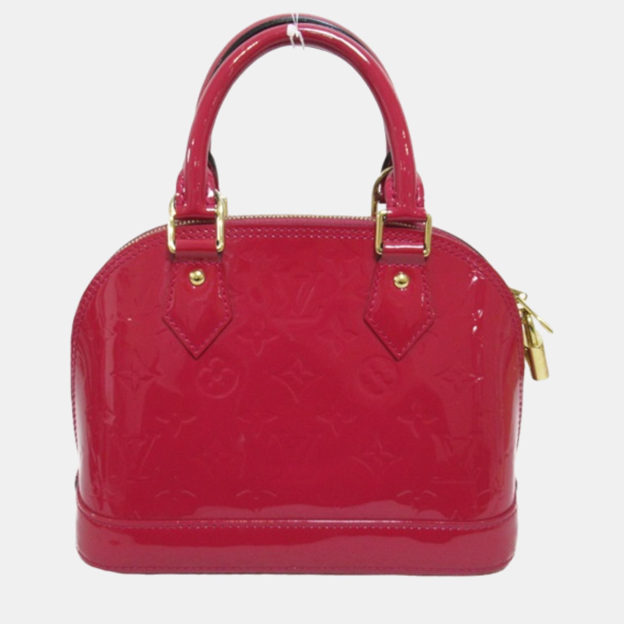 Louis Vuitton Red Monogram Vernis Alma BB Handbag