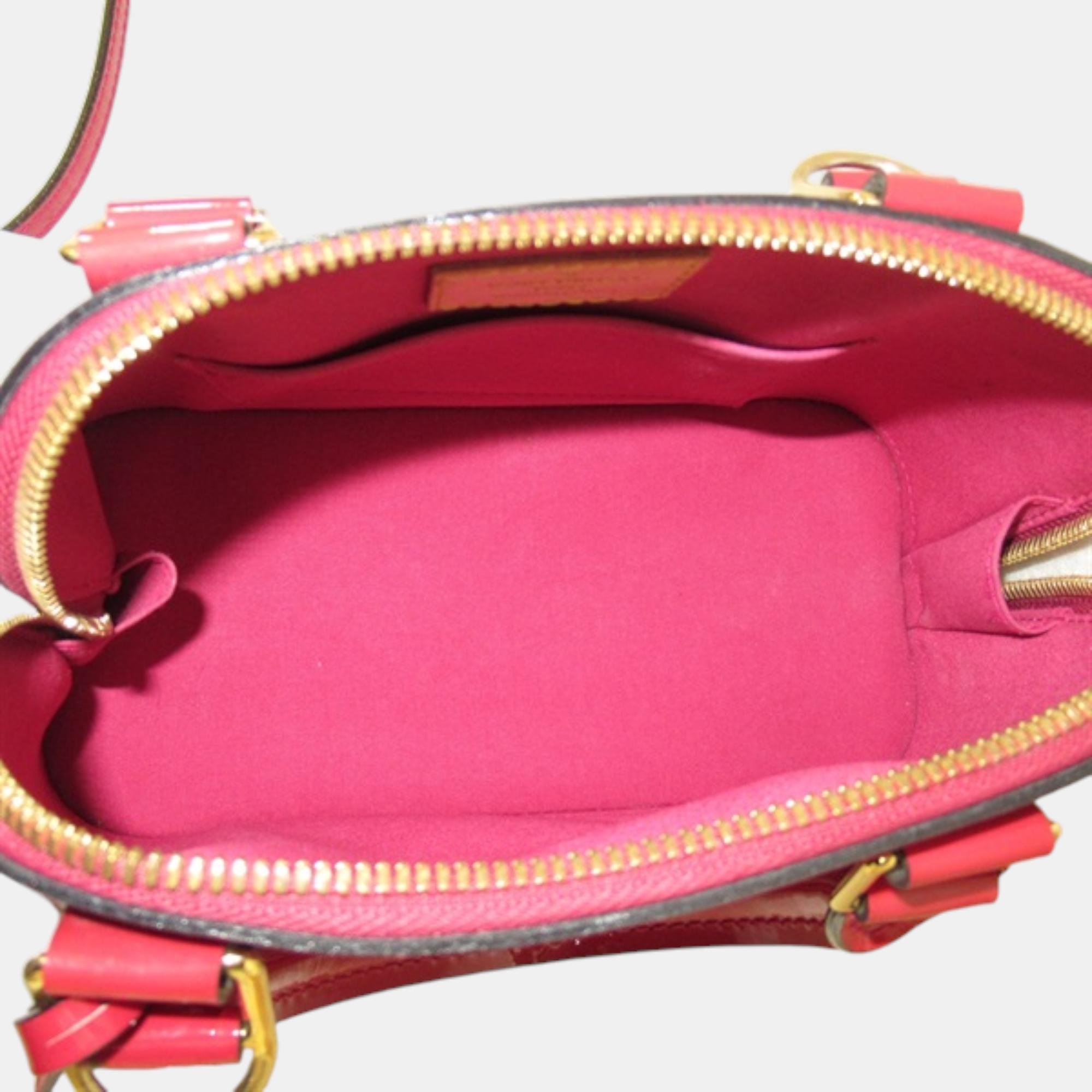 Louis Vuitton Red Monogram Vernis Alma BB Handbag