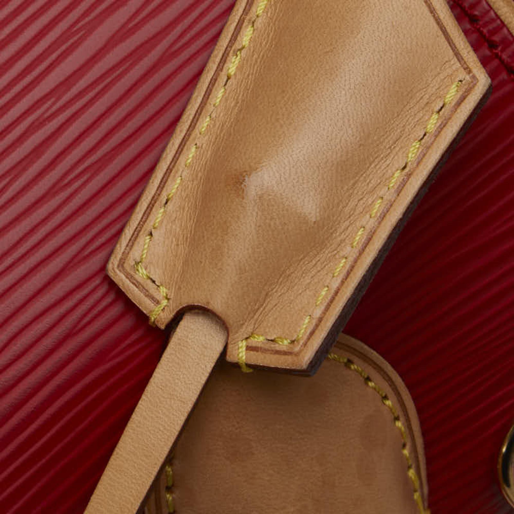 Louis Vuitton Red Leather Epi Doc BB Handbag