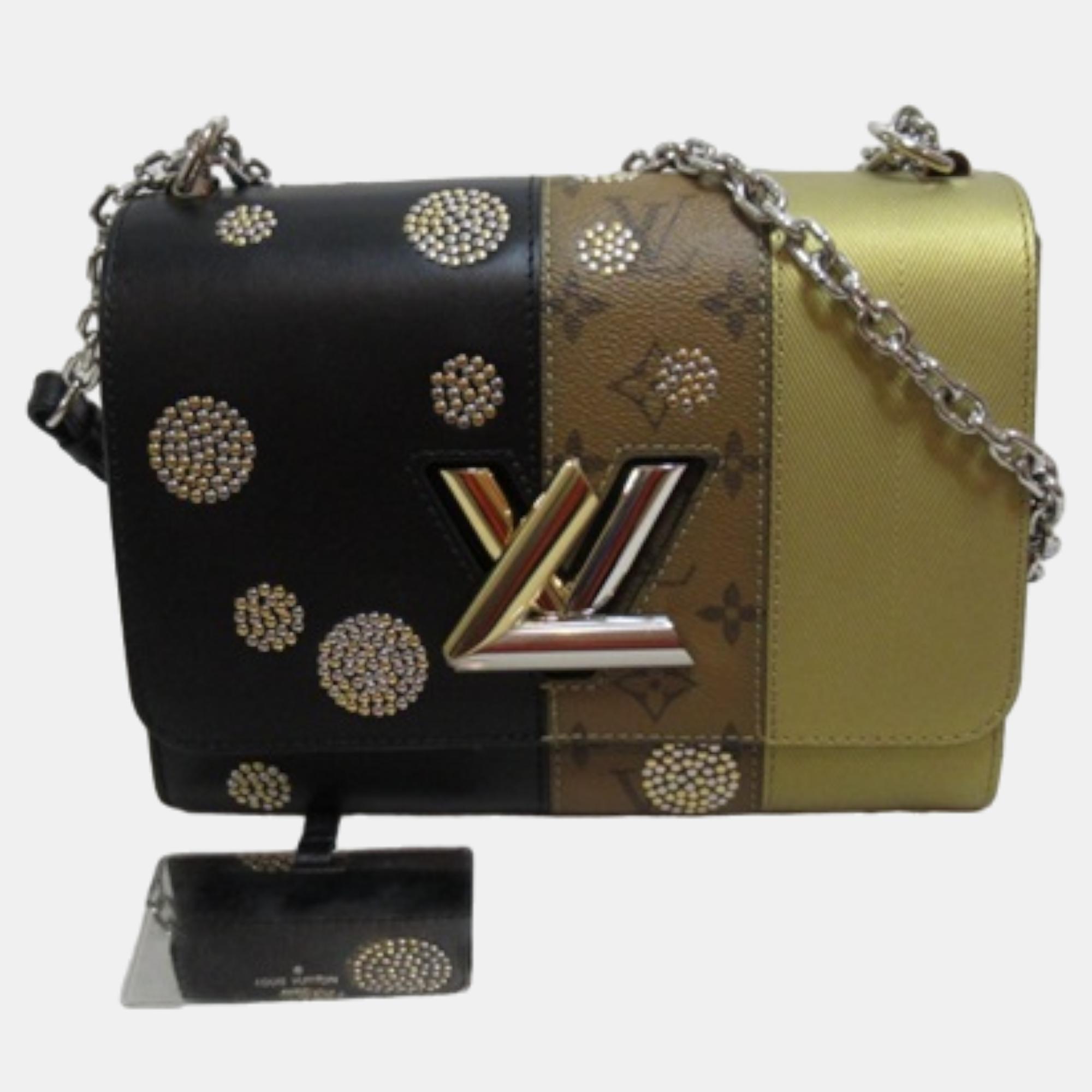Louis Vuitton Brown Canvas Limited Edition Monogram Reverse & Epi Twist MM Shoulder Bag