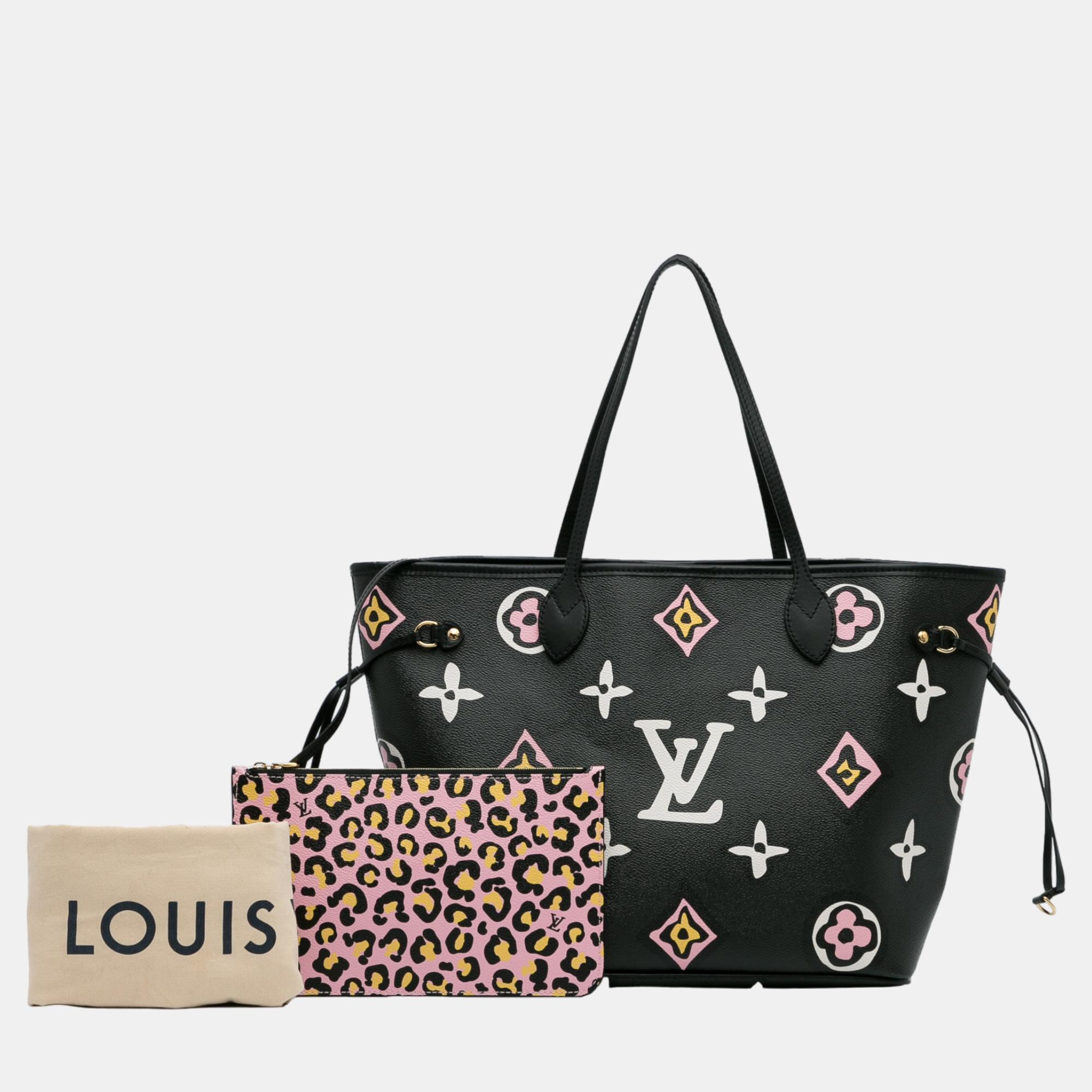 Louis Vuitton Black Monogram Wild At Heart Neverfull MM