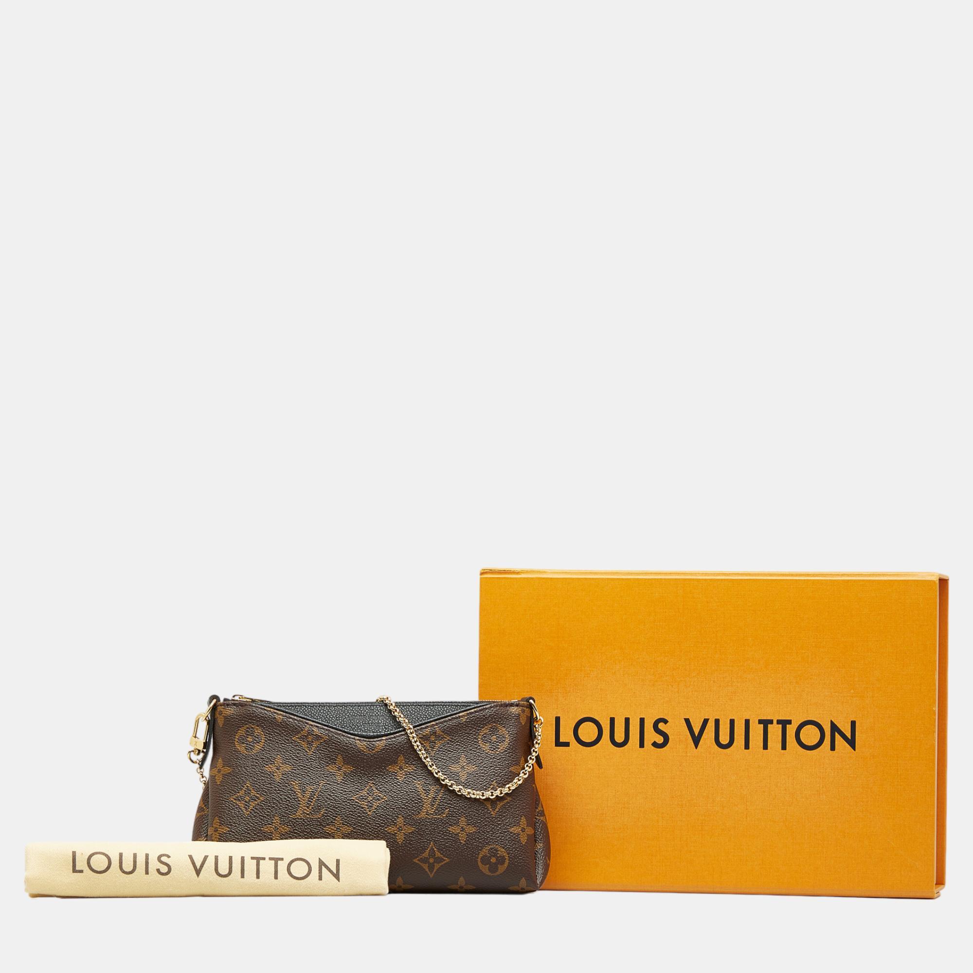 Louis Vuitton Brown Monogram Pallas Clutch