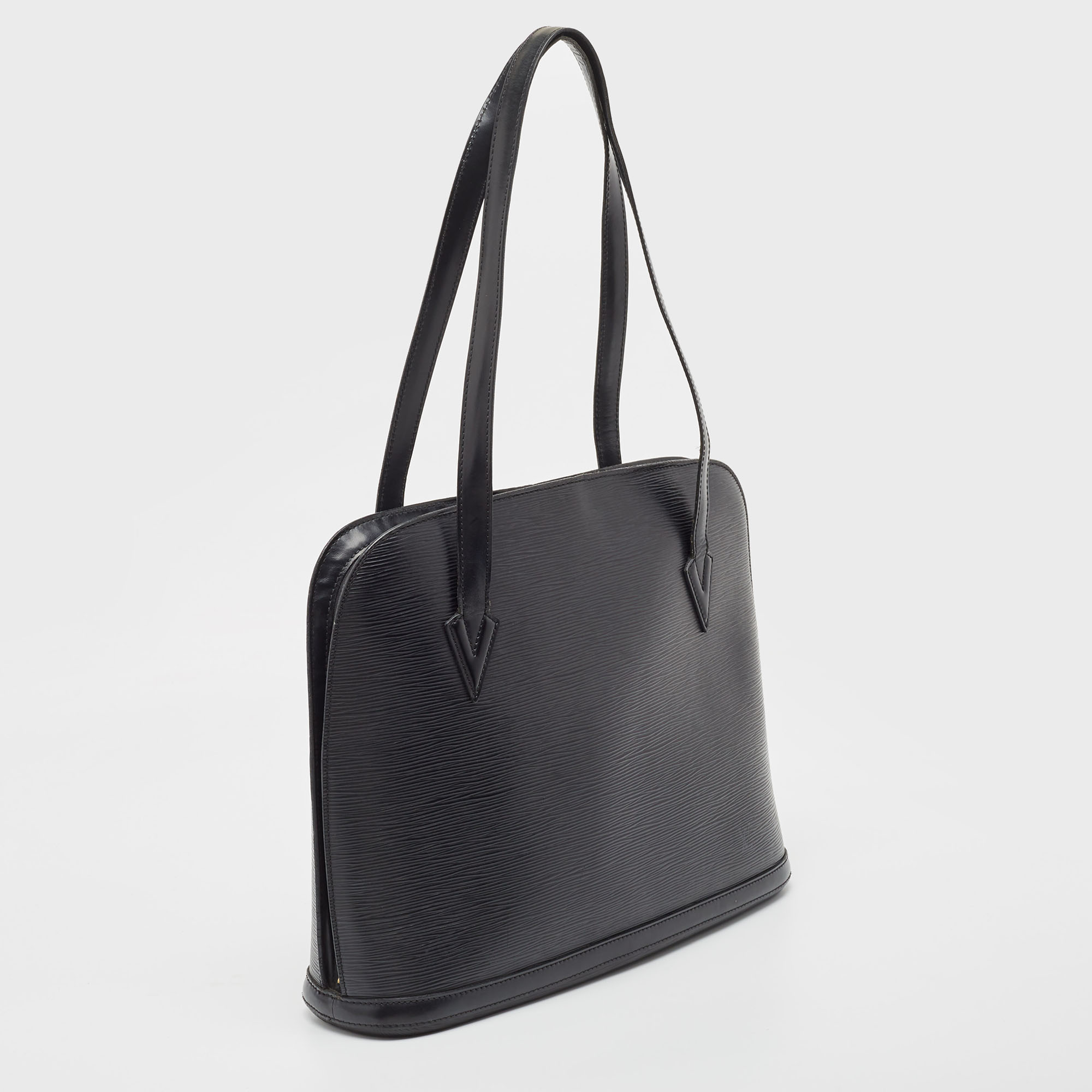 Louis Vuitton Black Epi Leather Lussac Bag