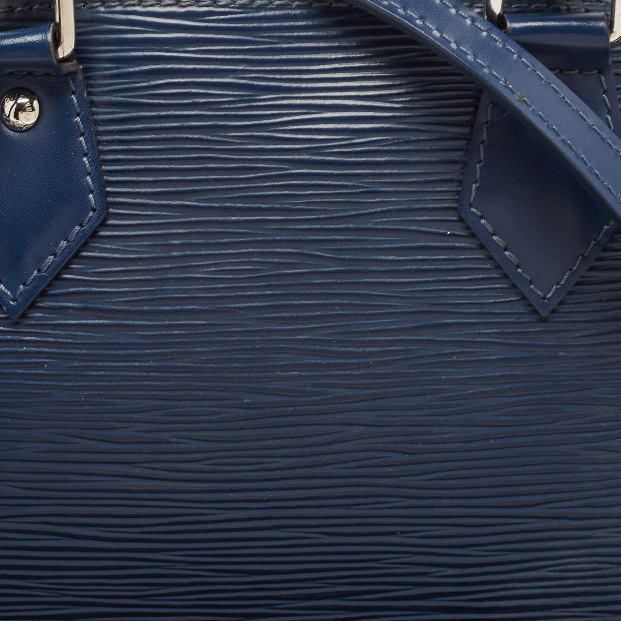 Louis Vuitton Myrtille Blue Epi Leather Alma BB Bag