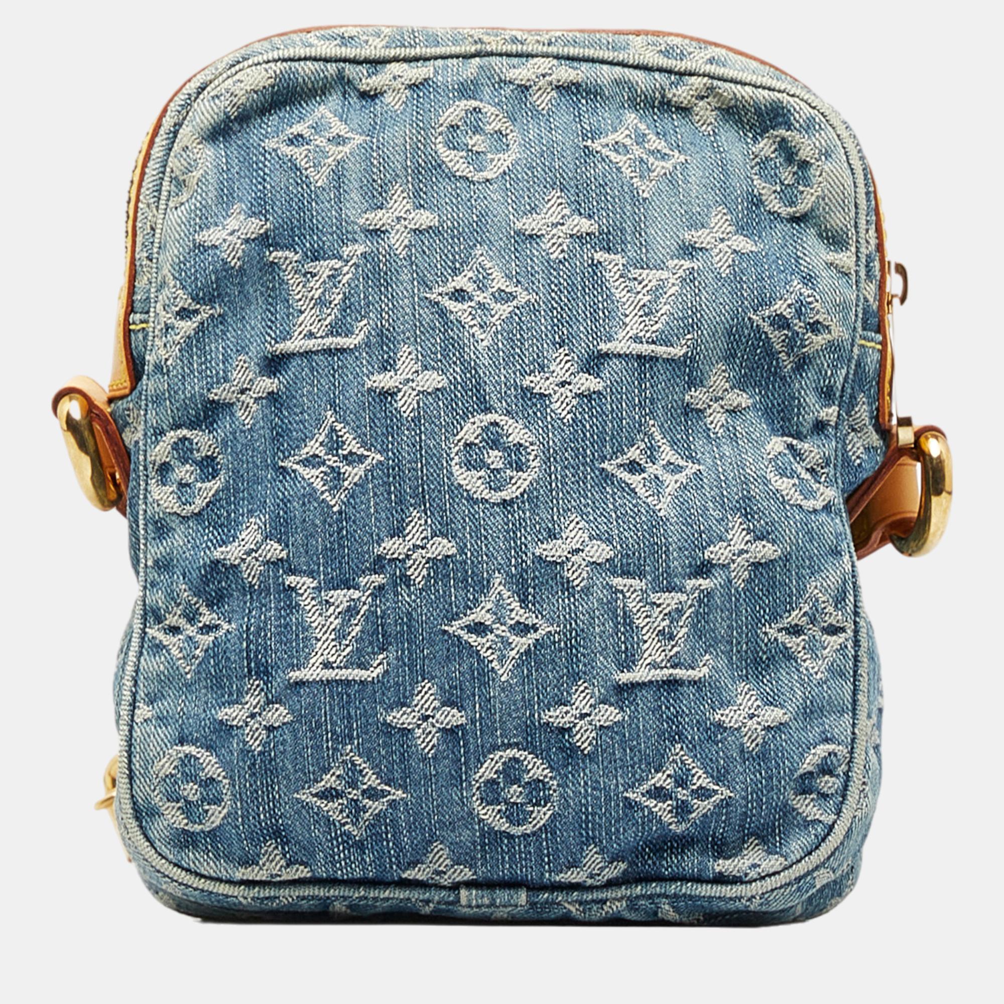Louis Vuitton Blue Monogram Denim Camera Bag