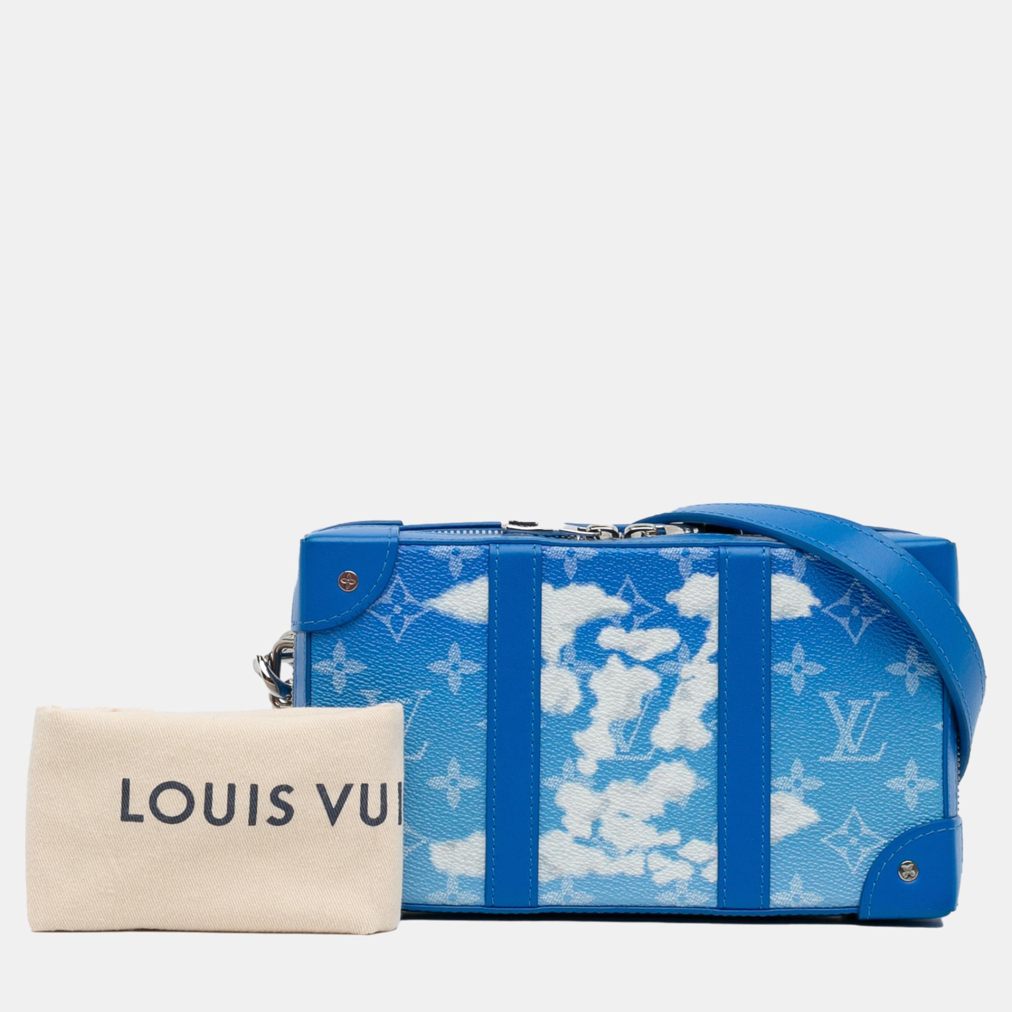 Louis Vuitton Blue Monogram Clouds Soft Trunk Wallet