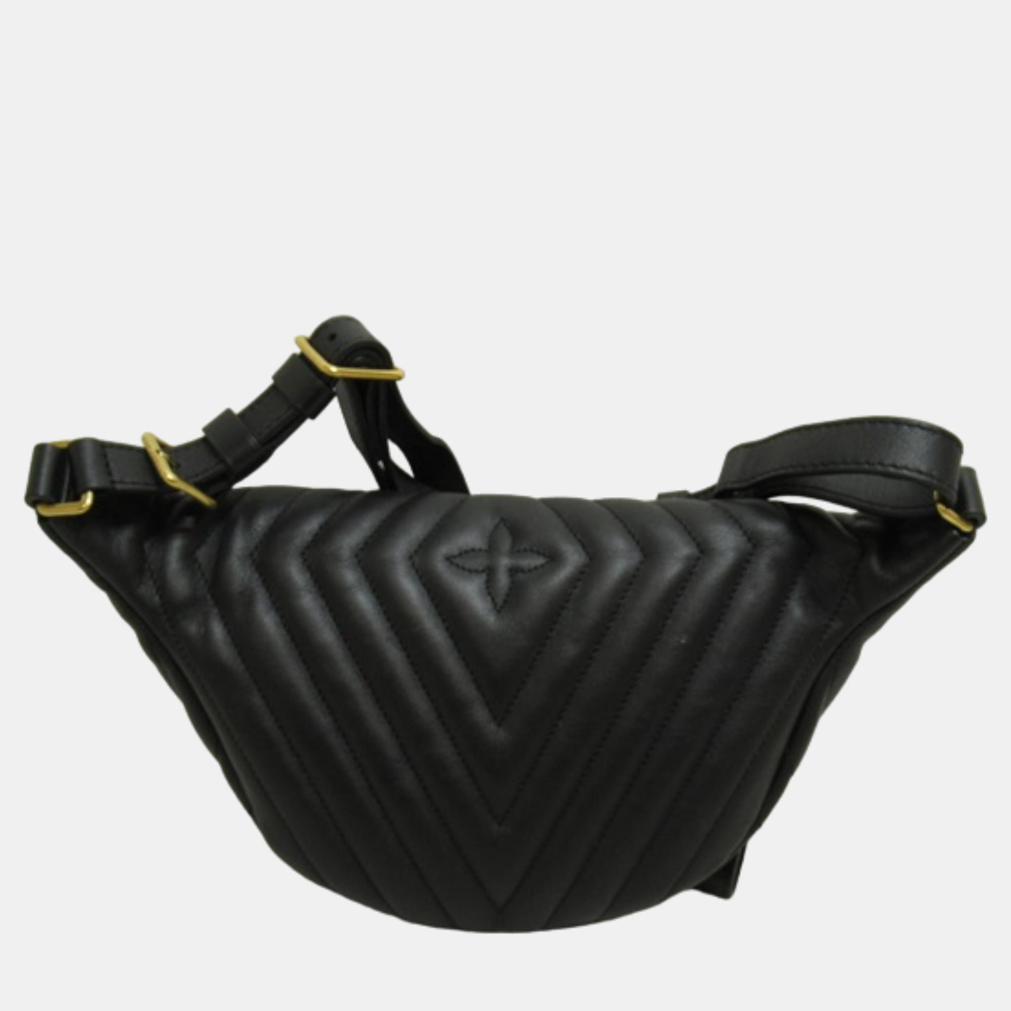 Louis Vuitton Black Leather New Wave Bum Bag