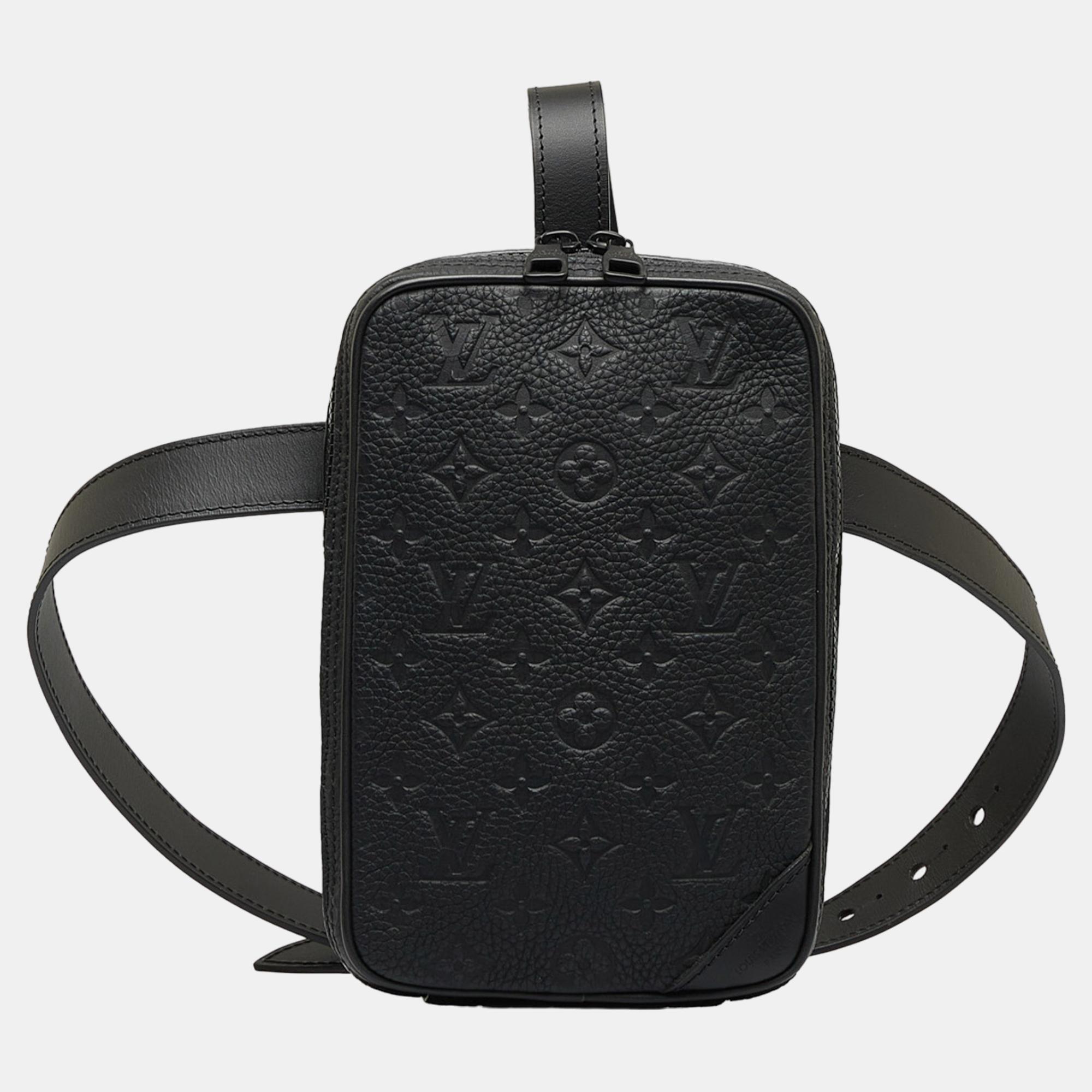 

Louis Vuitton Black Monogram Empreinte Utility Side Bag