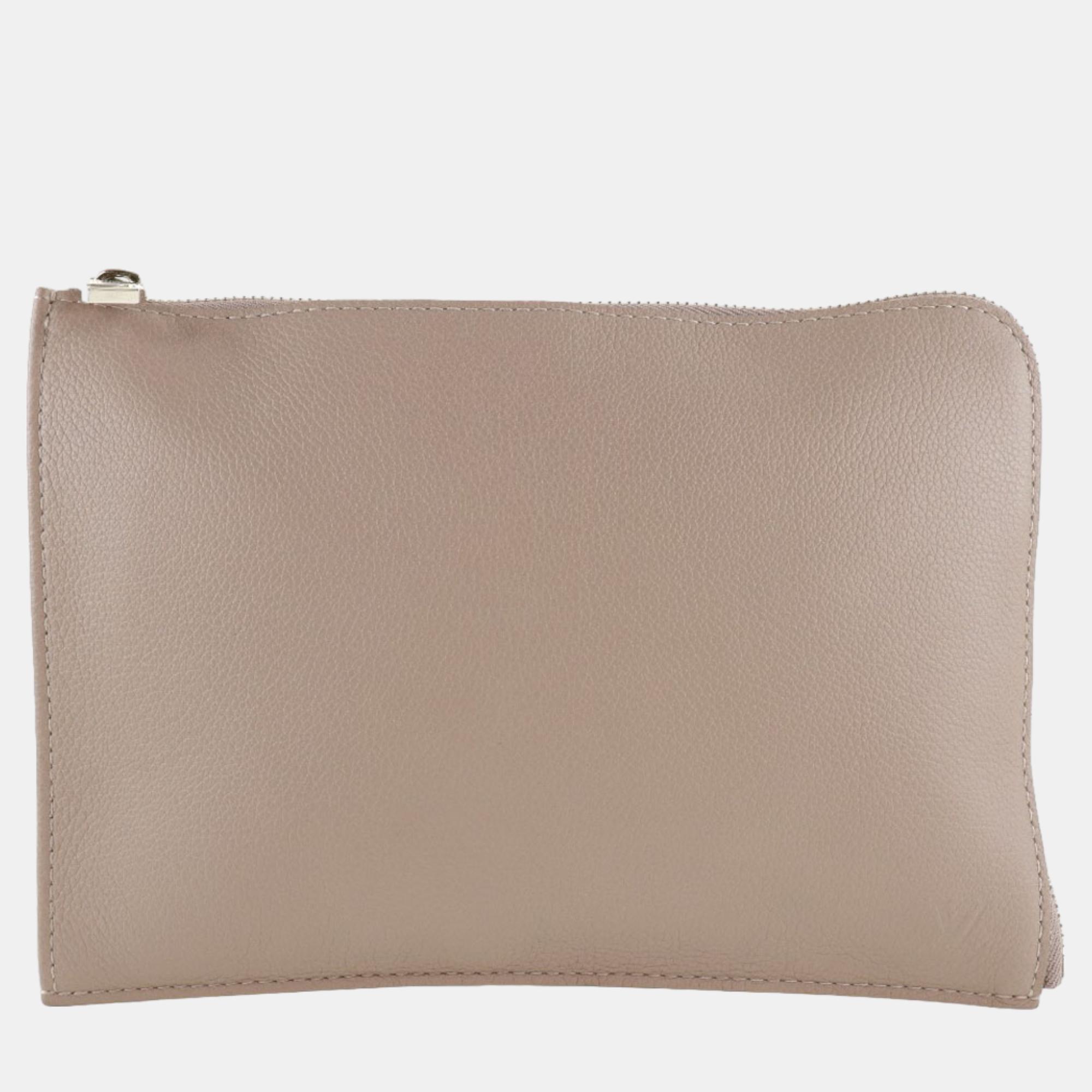 Louis Vuitton Brown Leather Taurillon  Pochette Jour Clutch Bag  Clutch Bag