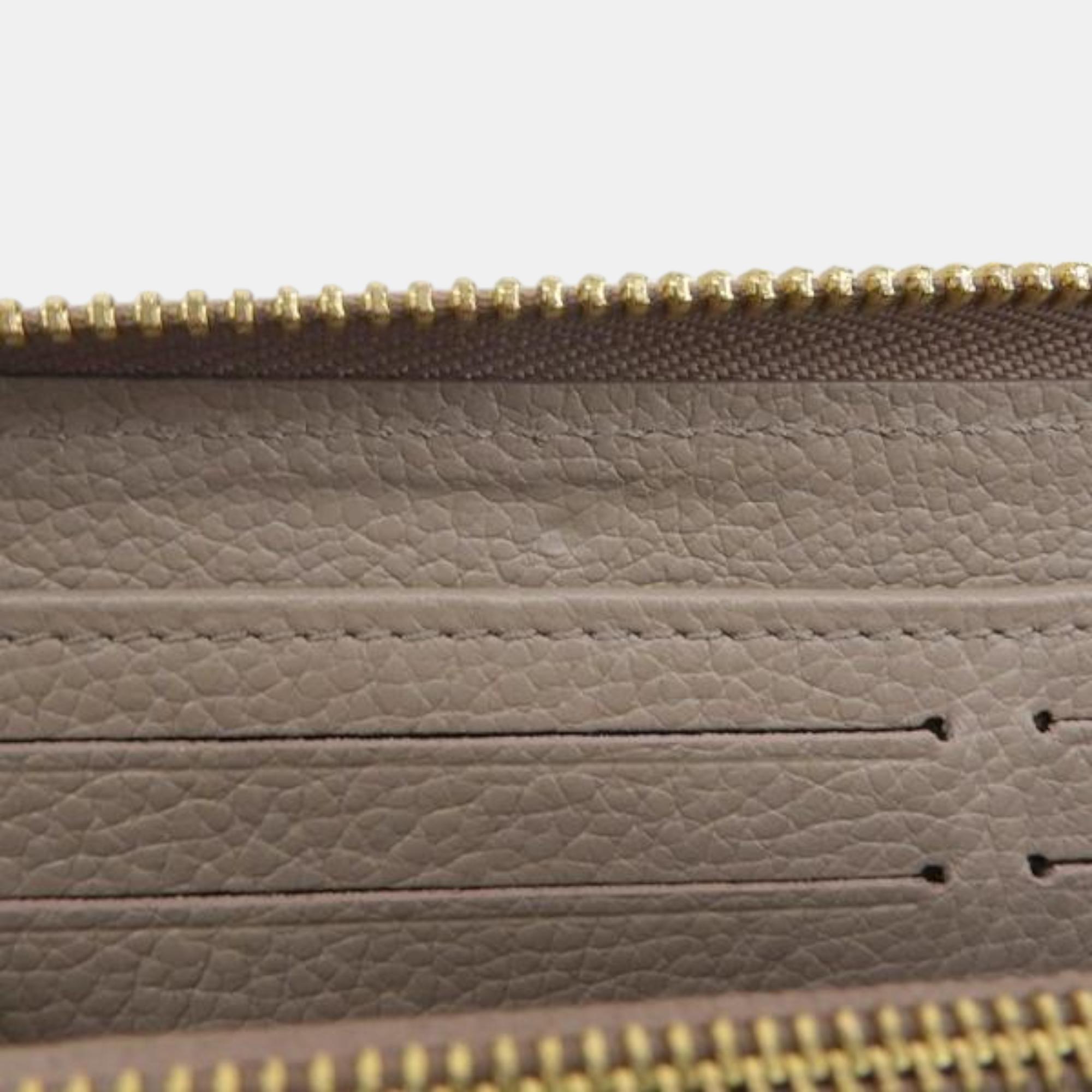 Louis Vuitton Brown Leather Monogram Empreinte Zippy Wallet Long Wallet