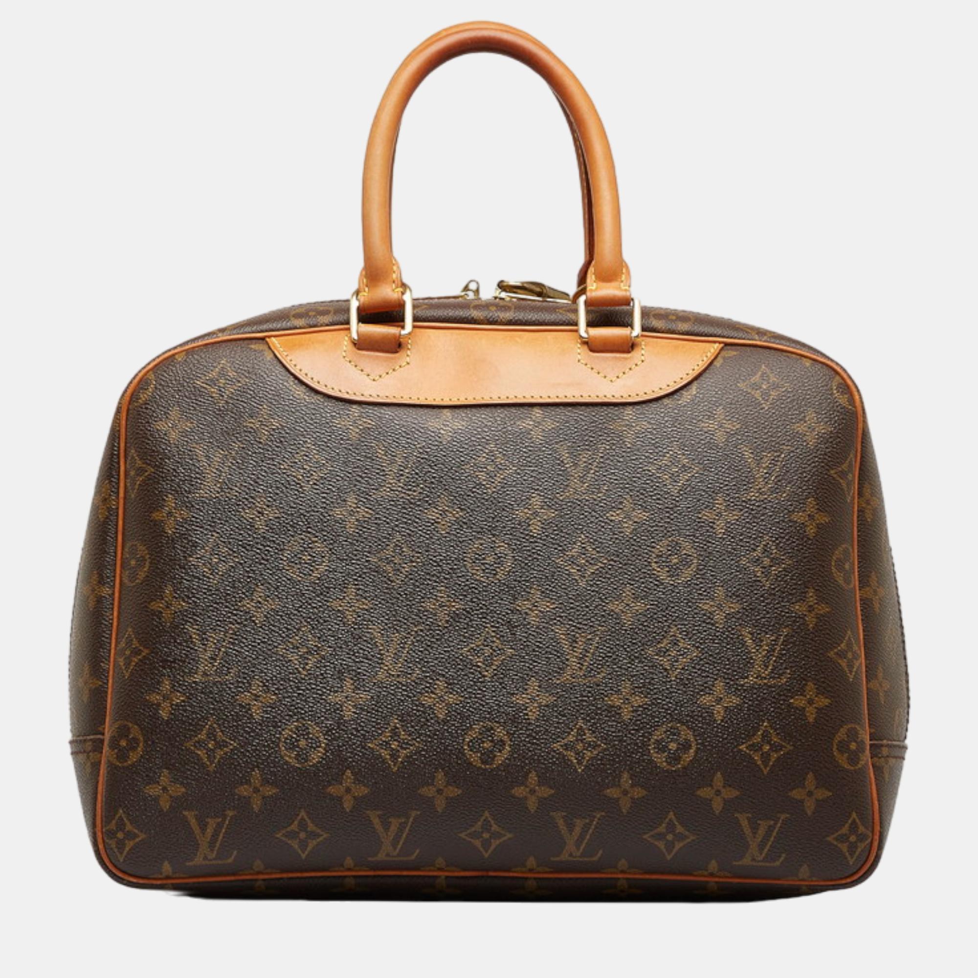 Louis Vuitton Brown Canvas Monogram Deauville Handbag