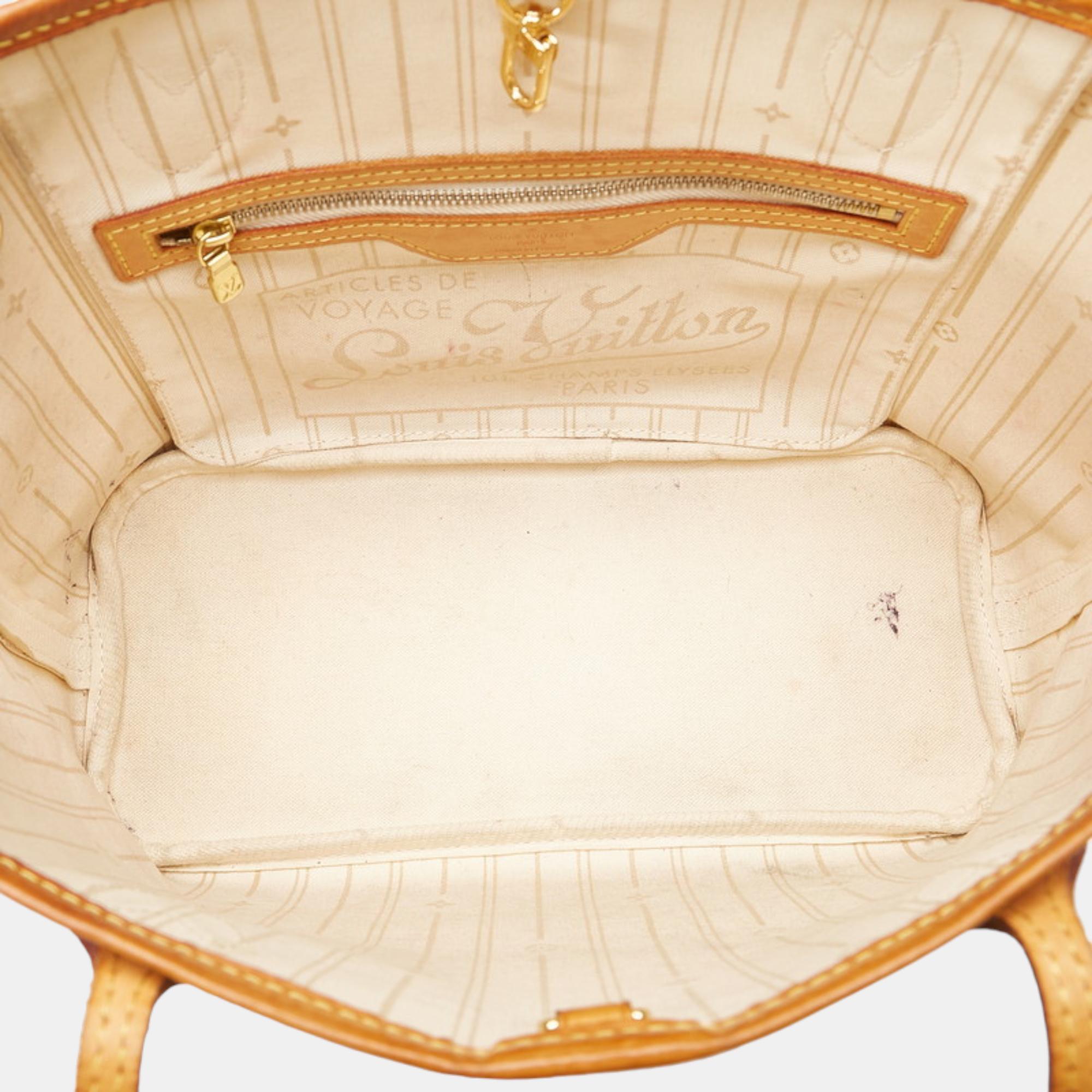 Louis Vuitton White Canvas Damier Azur Neverfull PM Tote Bag