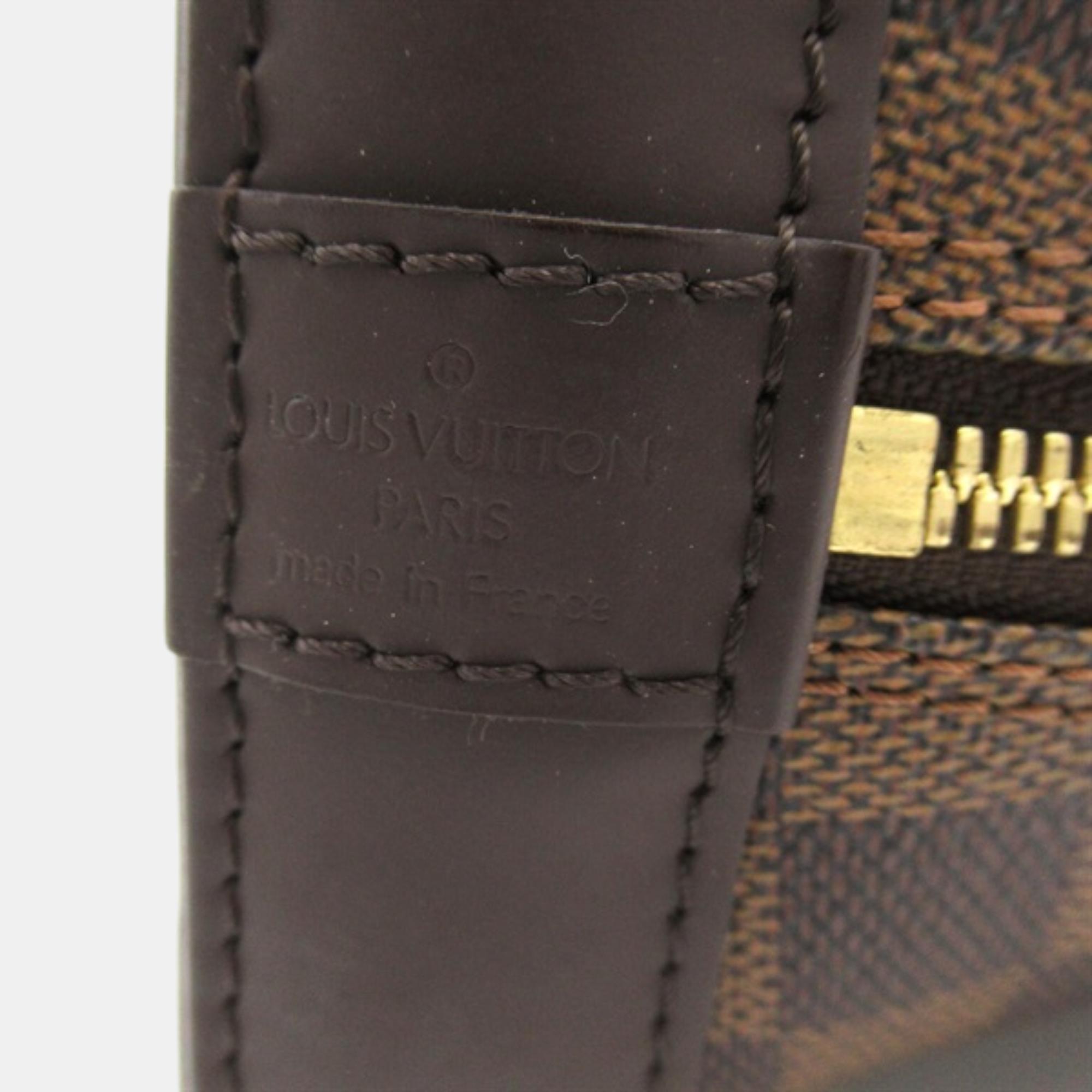 Louis Vuitton Brown Canvas Damier Ebene Alma PM Handbag