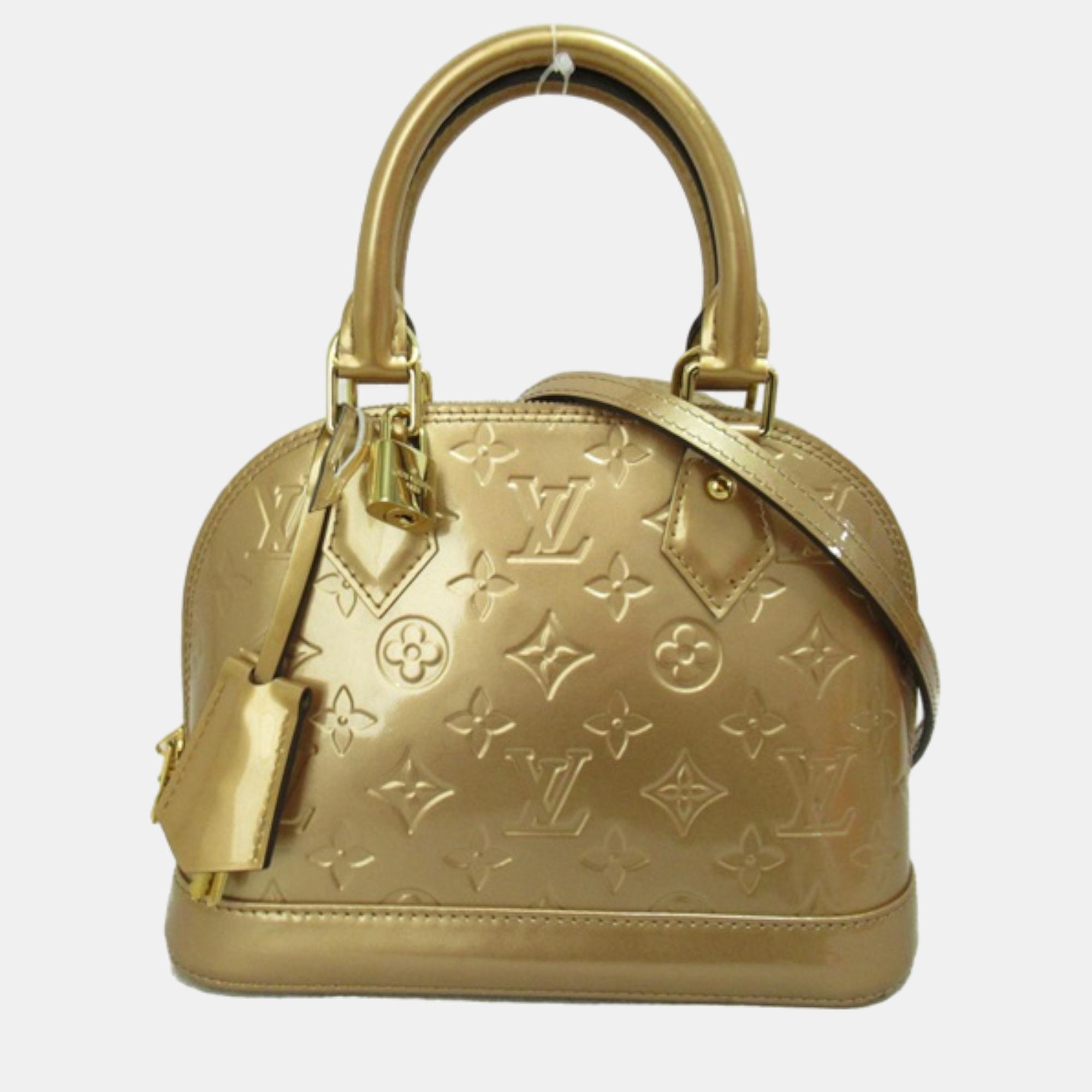 Louis Vuitton Gold Monogram Vernis Alma BB Handbag