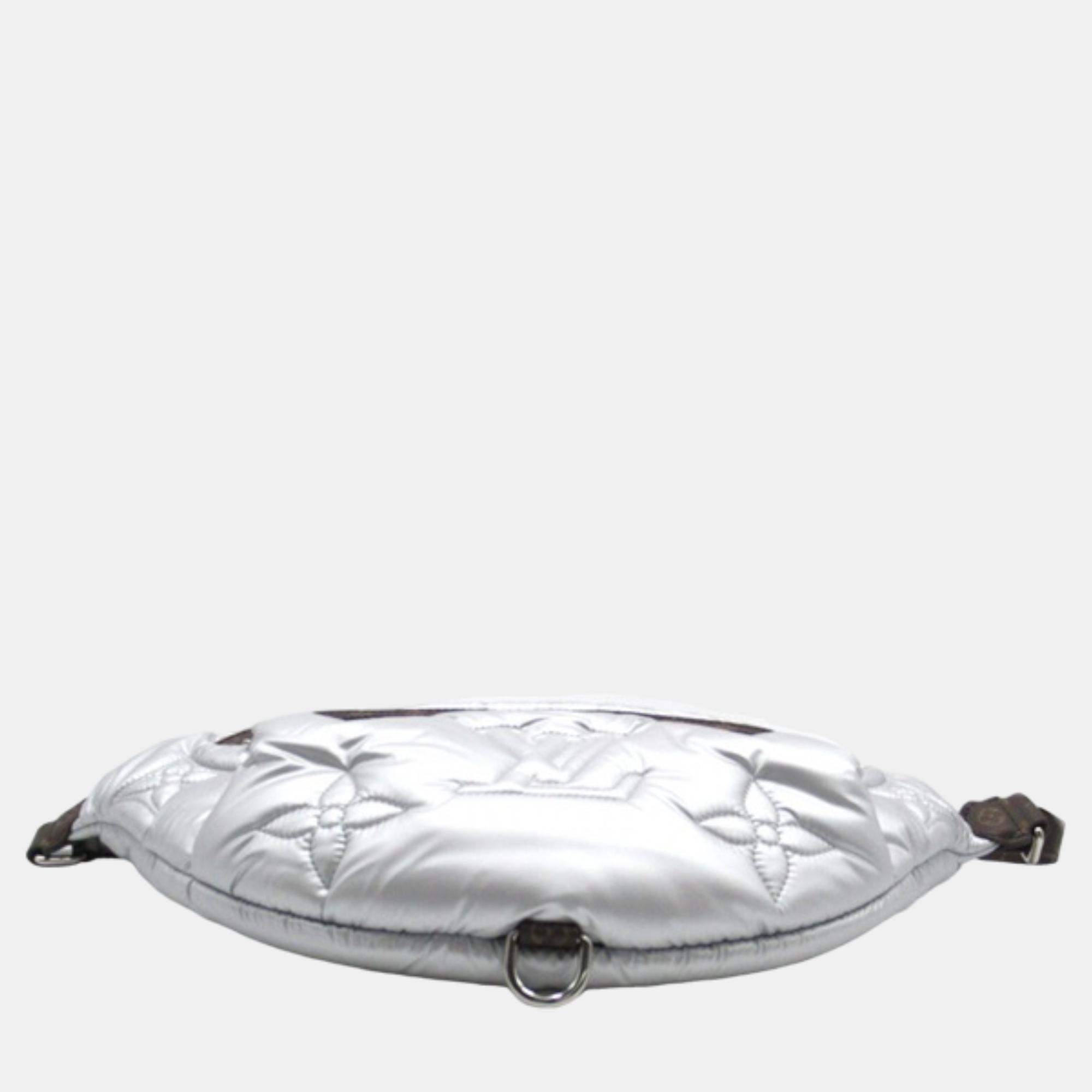 Louis Vuitton Silver Canvas Monogram Pillow Maxi Bumbag Belt Bag