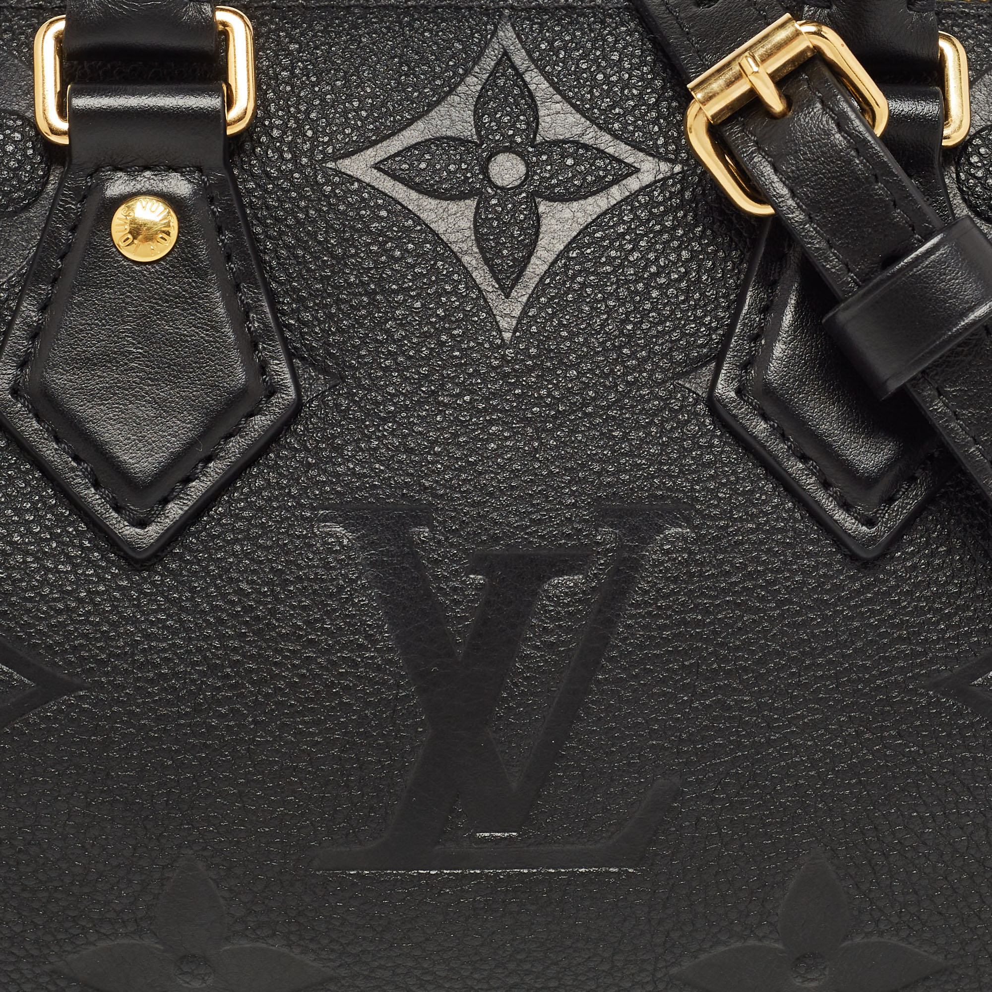 Louis Vuitton Black Empreinte Monogram Leather Speedy Bandouliere 20 Bag