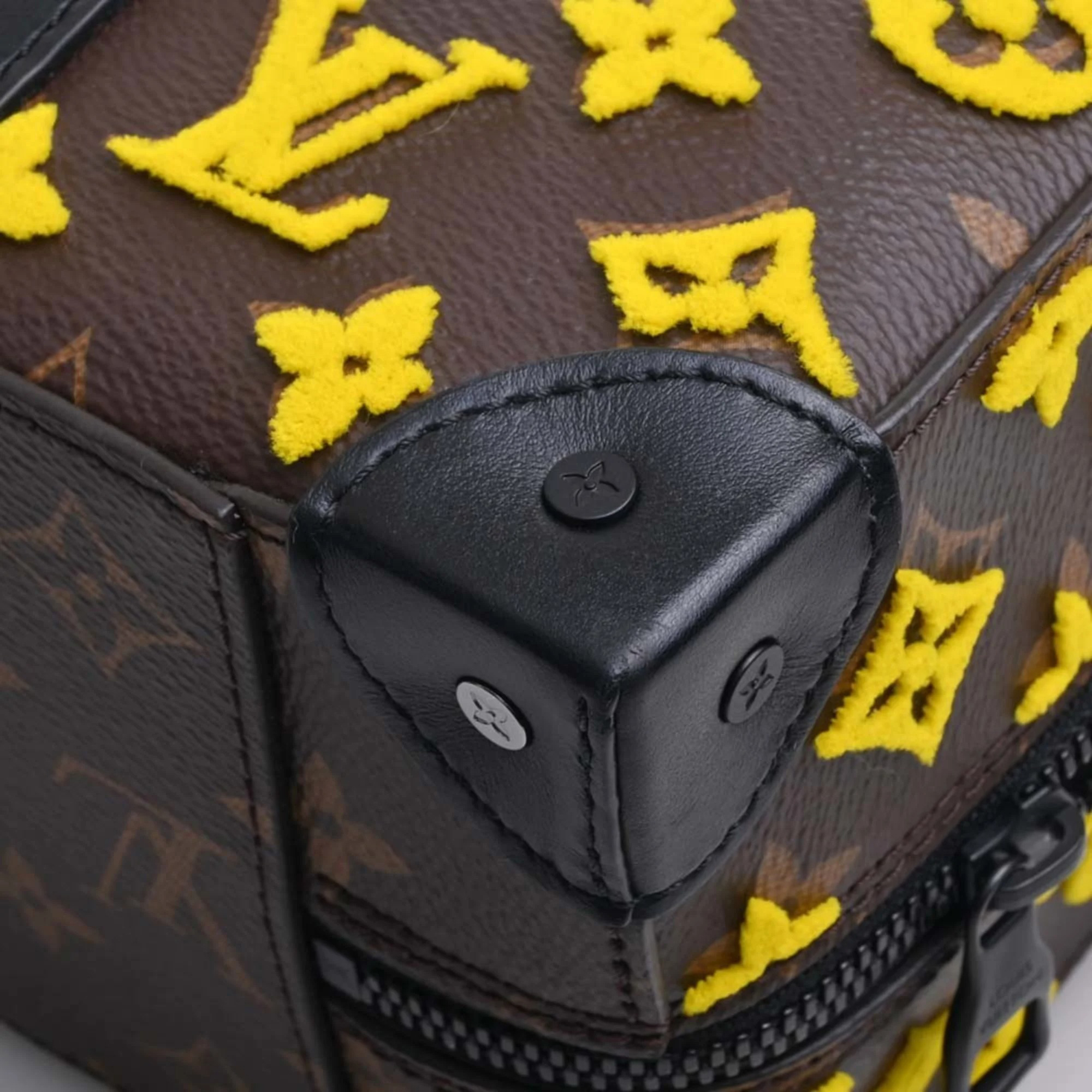 Louis Vuitton Yellow Monogram Tuffetage Speedy Trunk Top Handle Bag