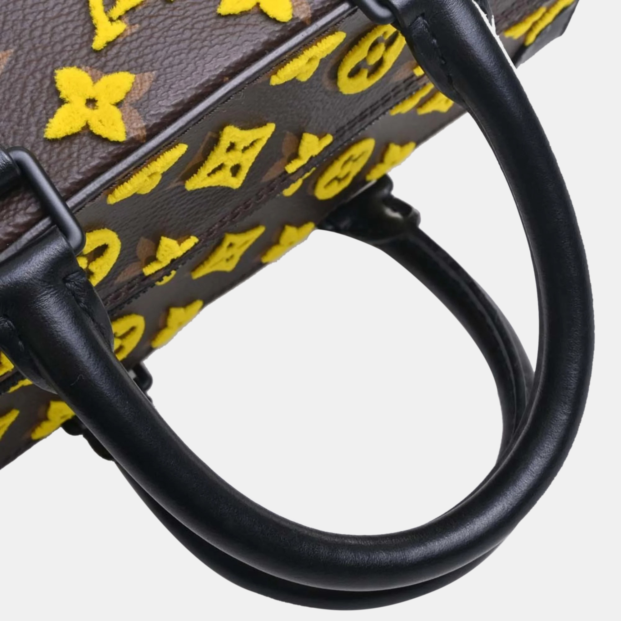 Louis Vuitton Yellow Monogram Tuffetage Speedy Trunk Top Handle Bag
