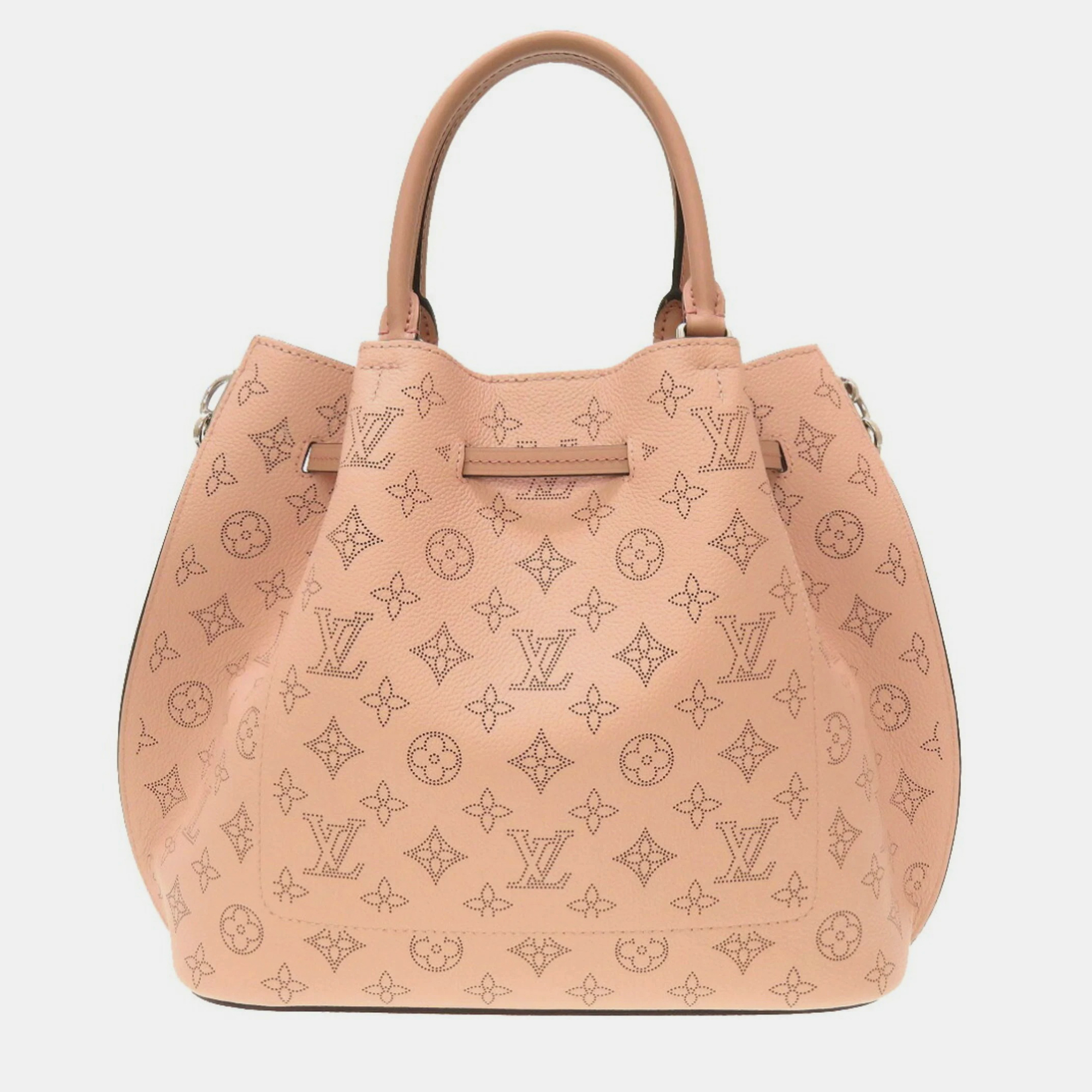 Louis Vuitton Orange Leather Monogram Mahina Girolata Bucket Bag