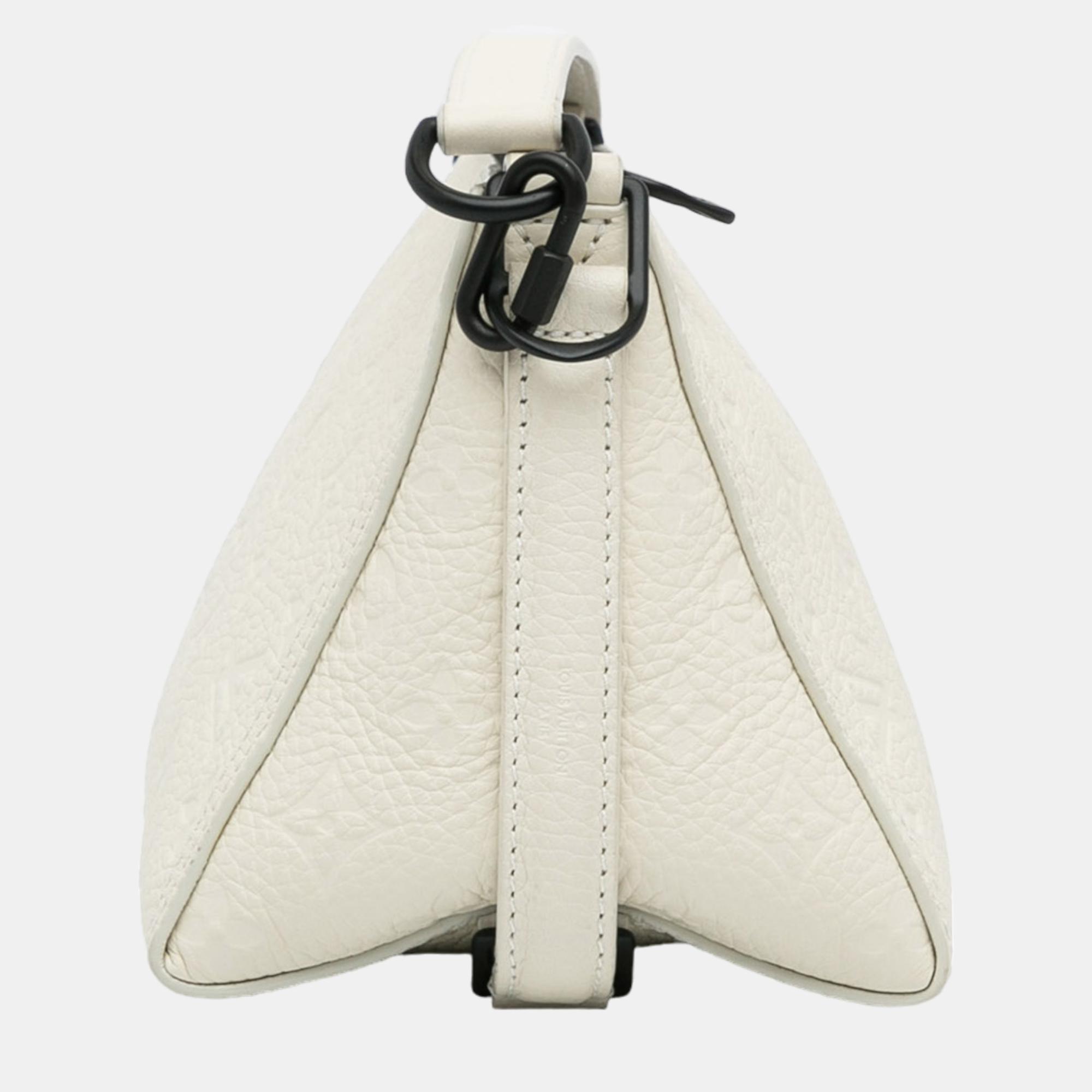 Louis Vuitton White Monogram Empreinte Triangle