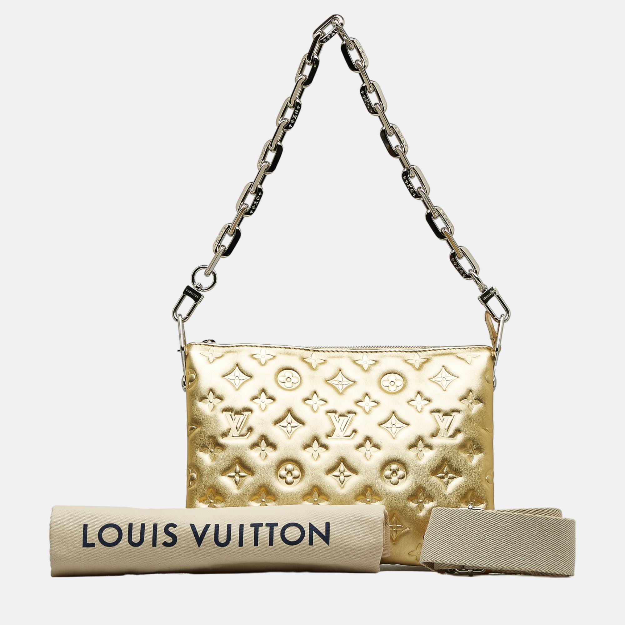 Louis Vuitton Gold Monogram Coussin PM
