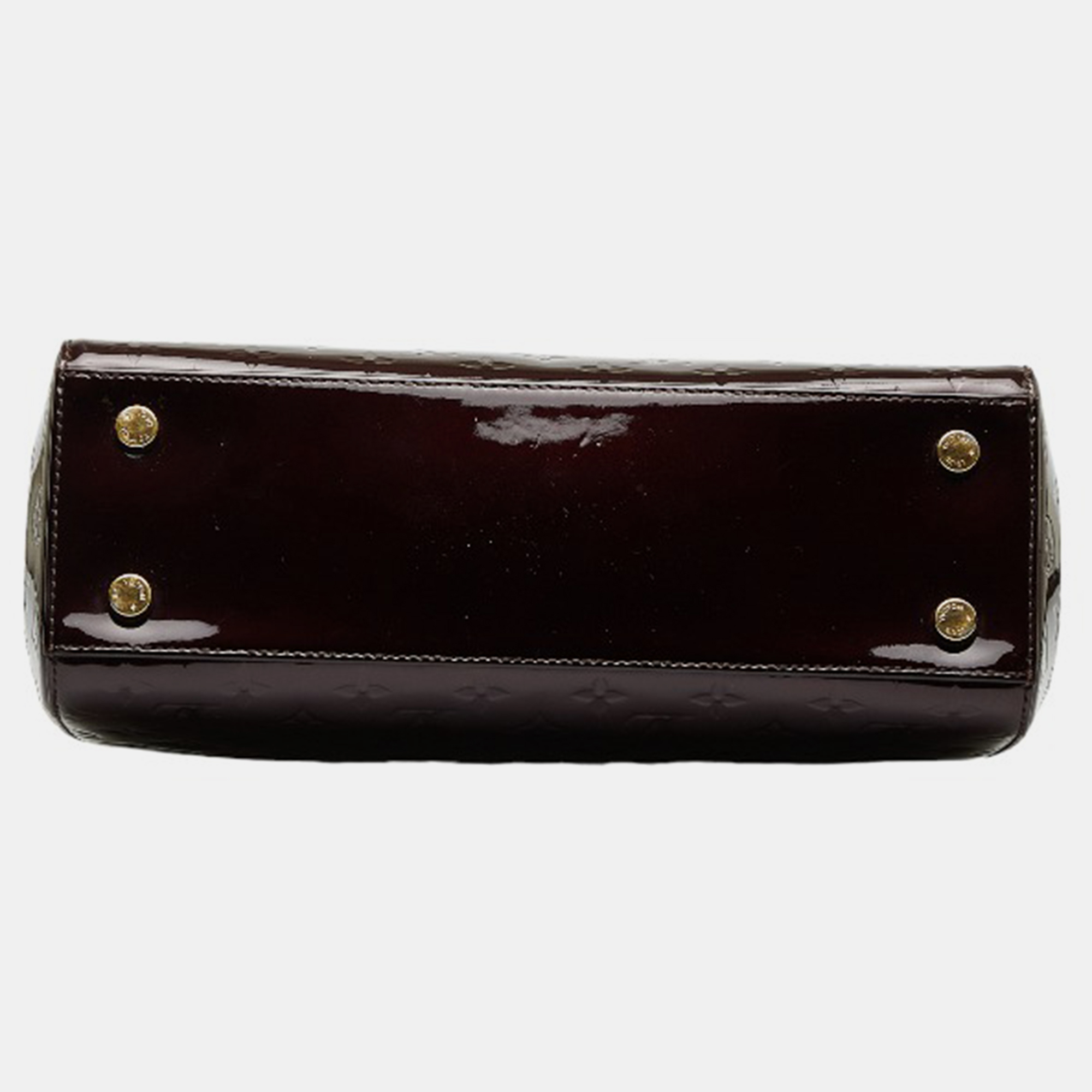Louis Vuitton Brown/Beige Patent Leather MM Brea Satchel Bag