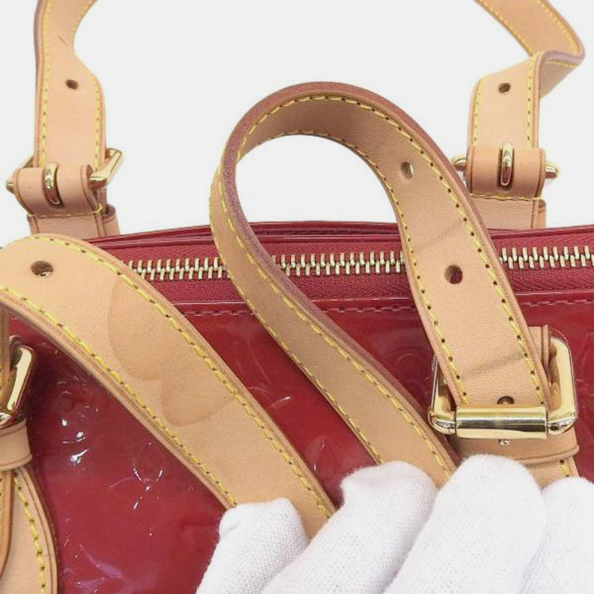 Louis Vuitton Red Patent Leather  Rosewood Avenue Satchels