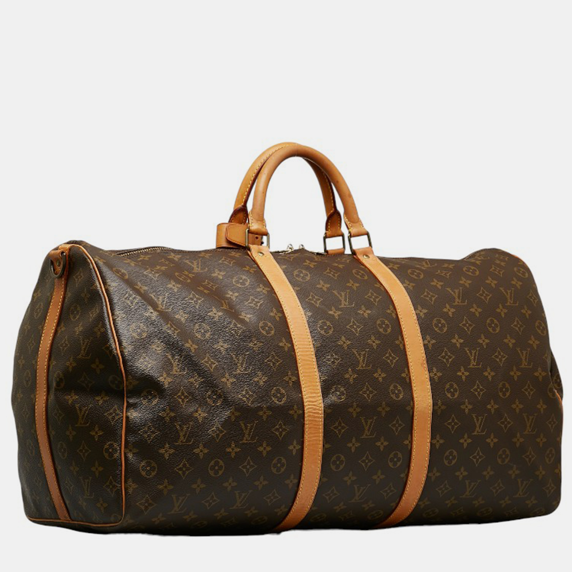 Louis Vuitton Brown Monogram Canvas Keepall Bandouliere 60 Duffel Bag