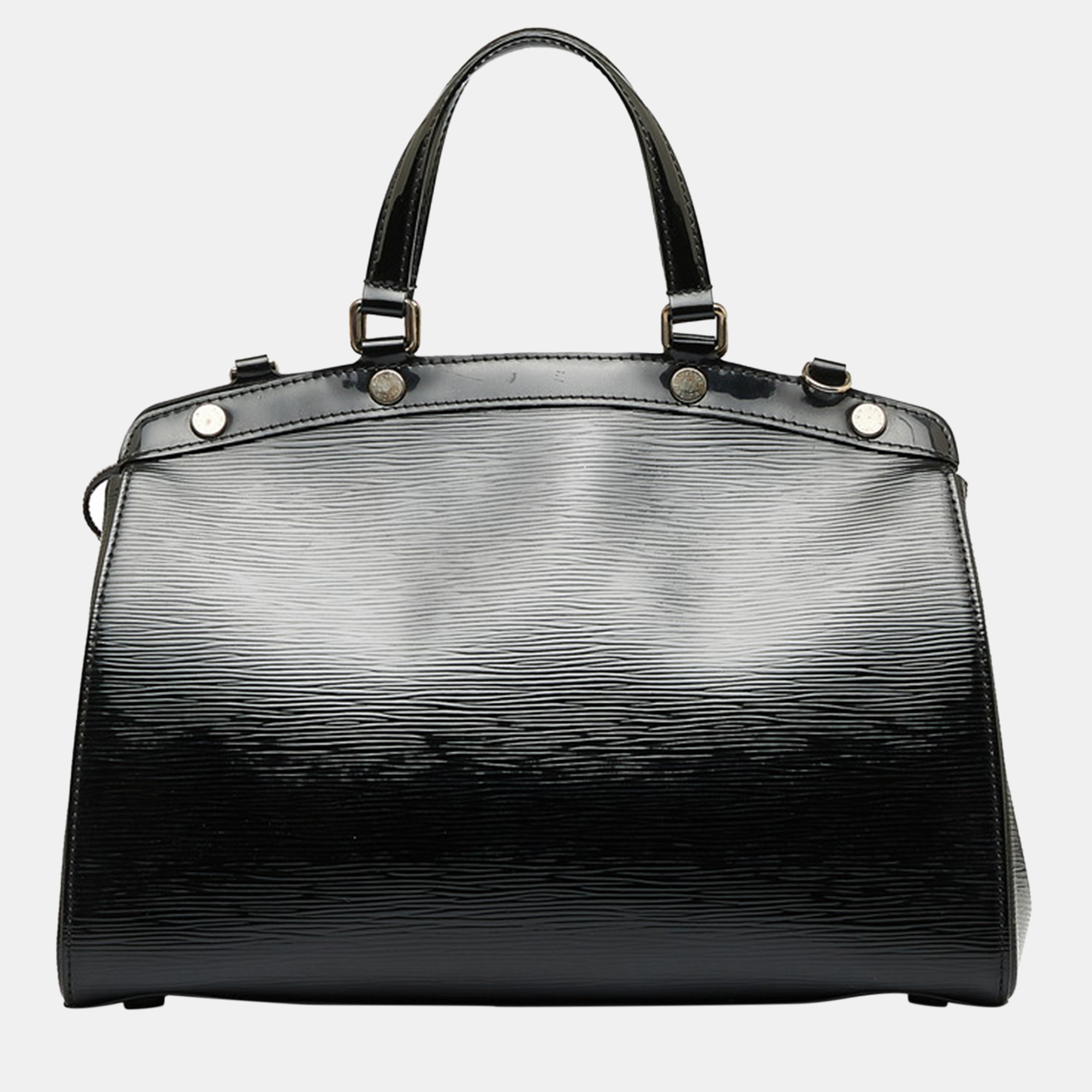 Louis Vuitton Black Leather Epi Brea MM Satchel Bag