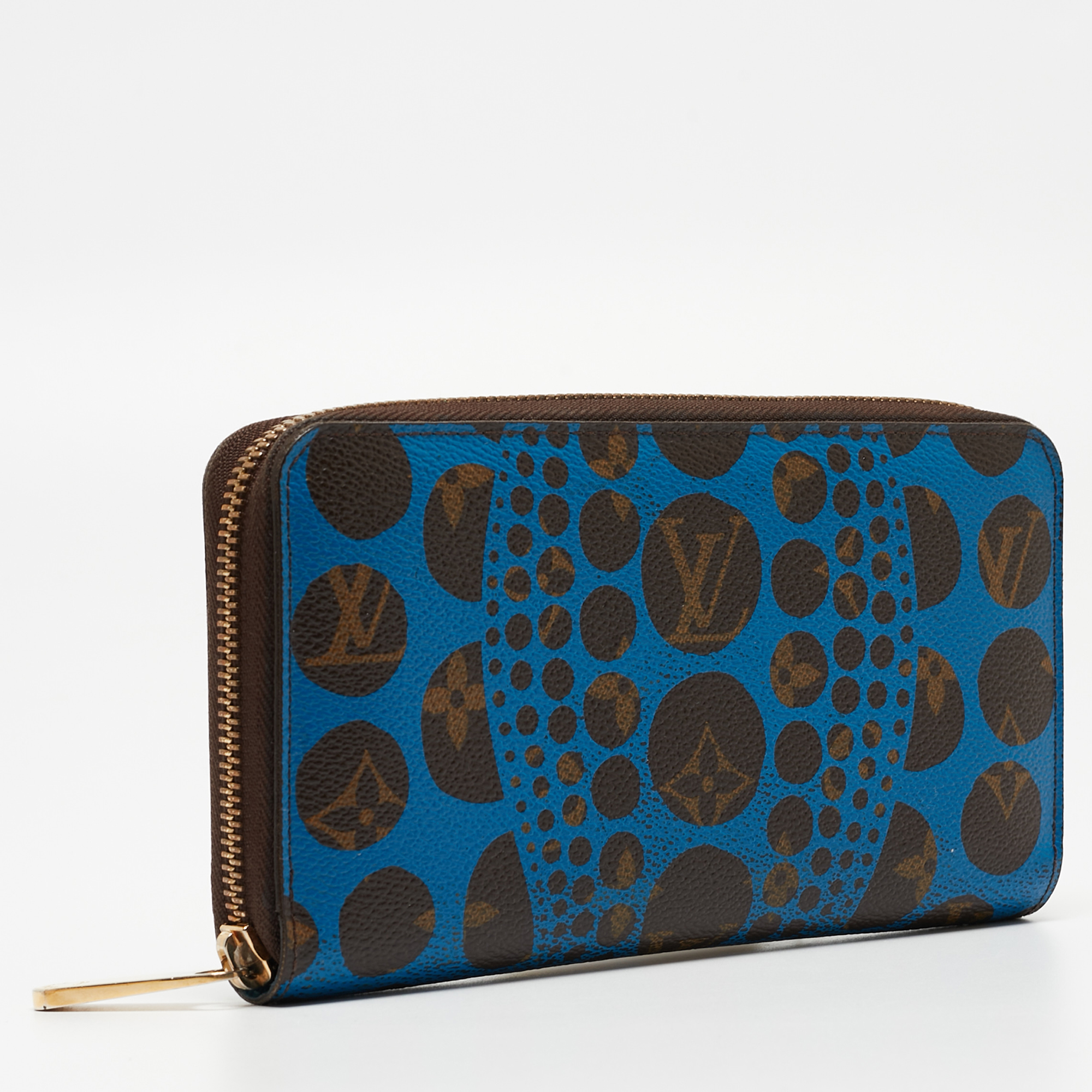 Louis Vuitton X Yayoi Kusama Monogram Canvas Limited Edition Cosmic Pumpkin Dots Zippy Wallet