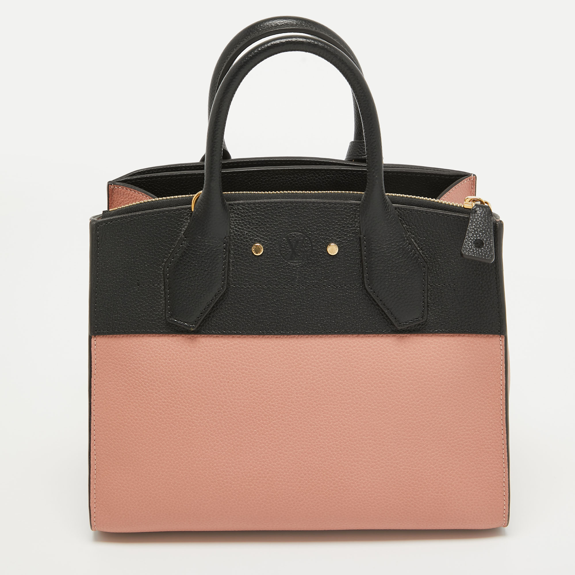 Louis Vuitton Pink/Black Leather City Steamer PM Bag